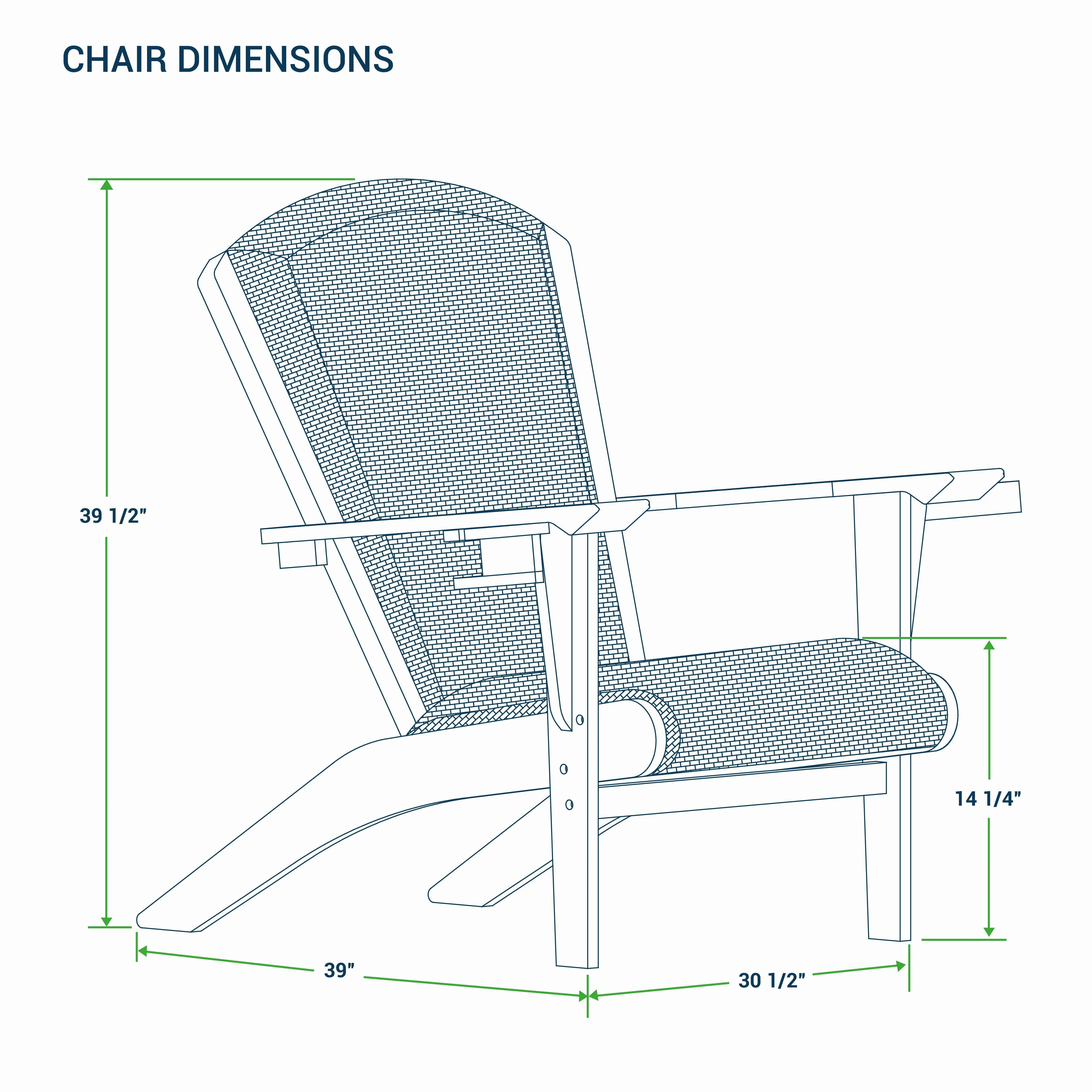 Camden 2 Pieces Teak Wood Outdoor Adirondack Chair with Padded Woven Seat – FREE Furniture Cover - Image 22