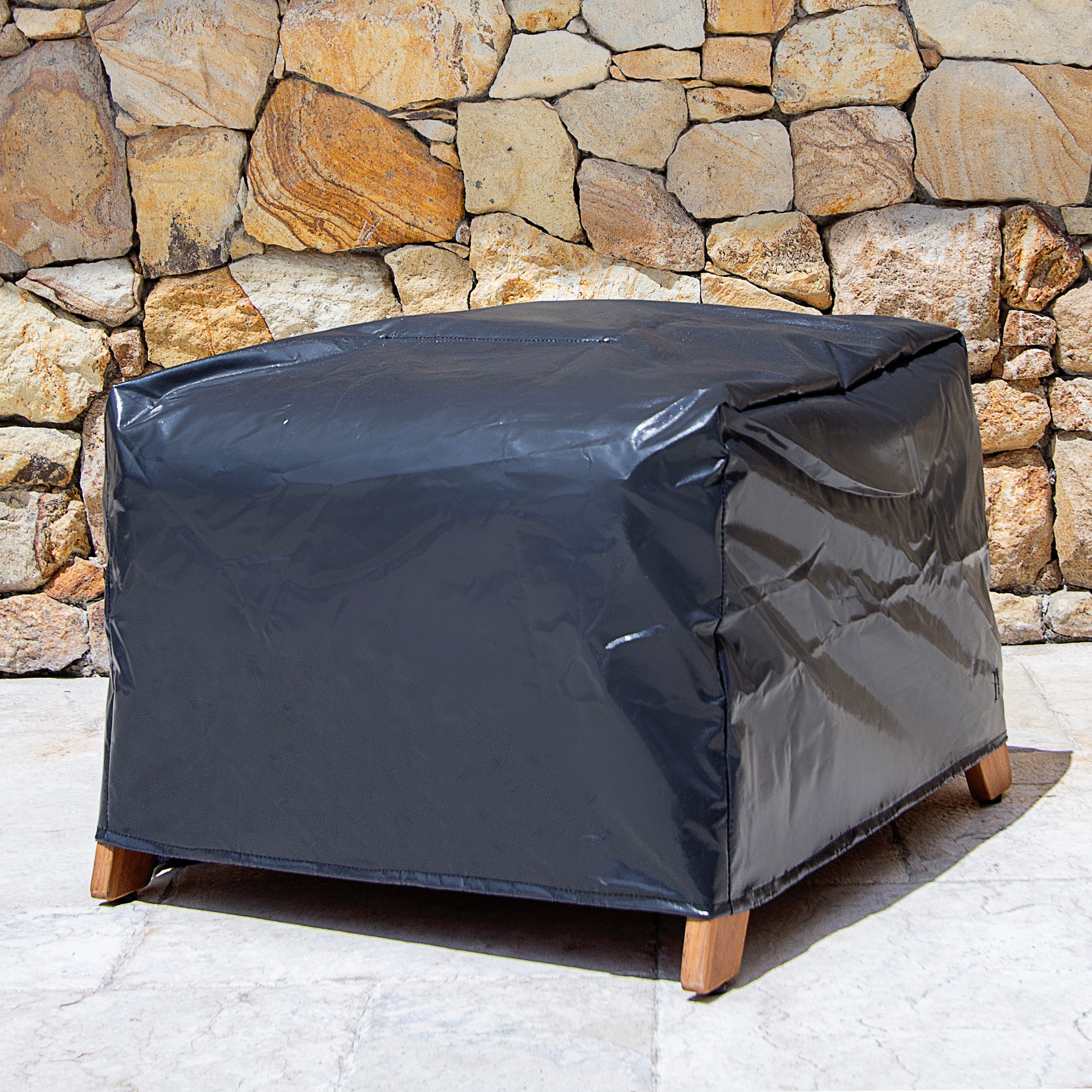 Camden 5 Pieces Teak Wood Patio Conversation Set with Padded Woven Seat – FREE Furniture Cover - Image 3