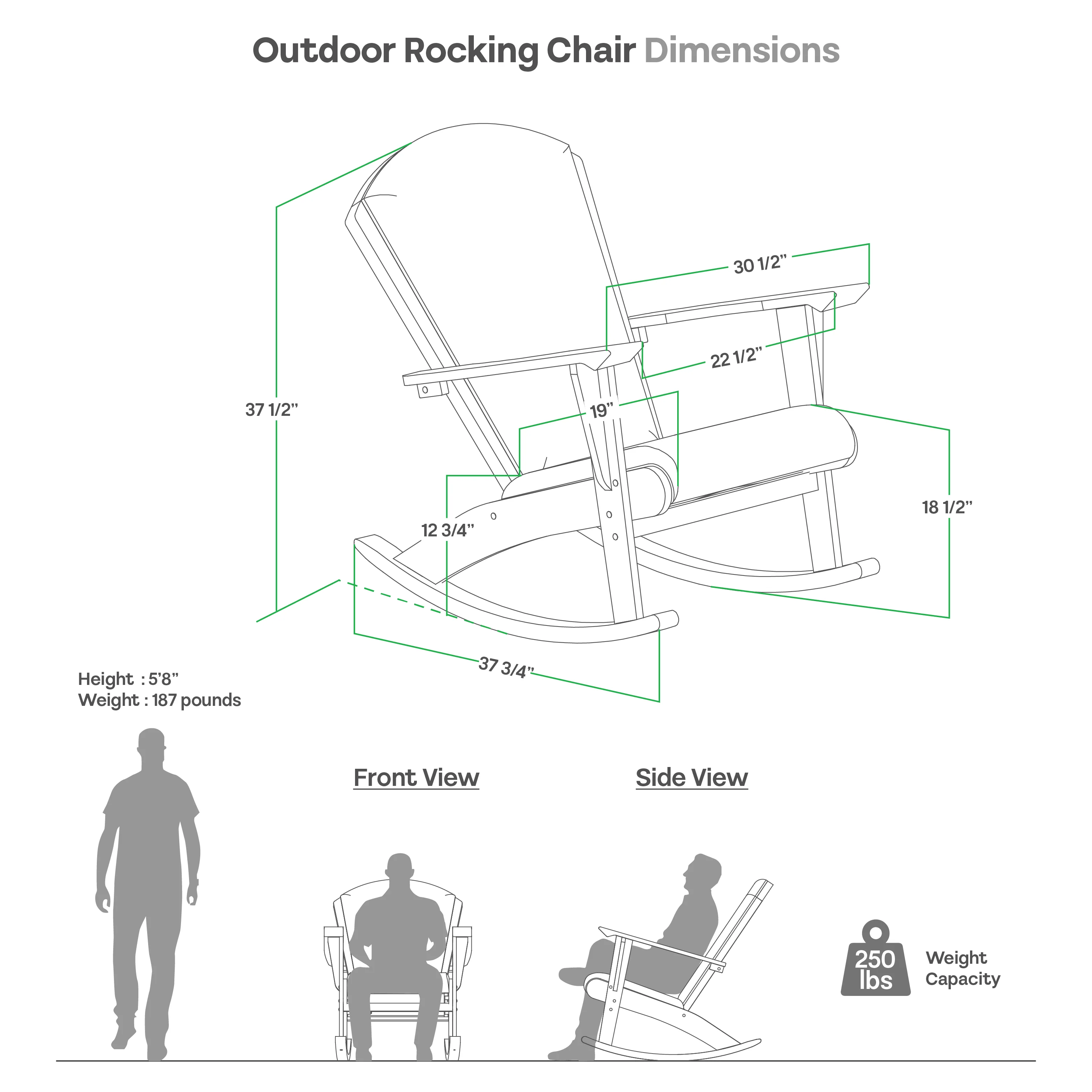 Camden Teak Patio Roker with Padded Woven Seat - Image 9