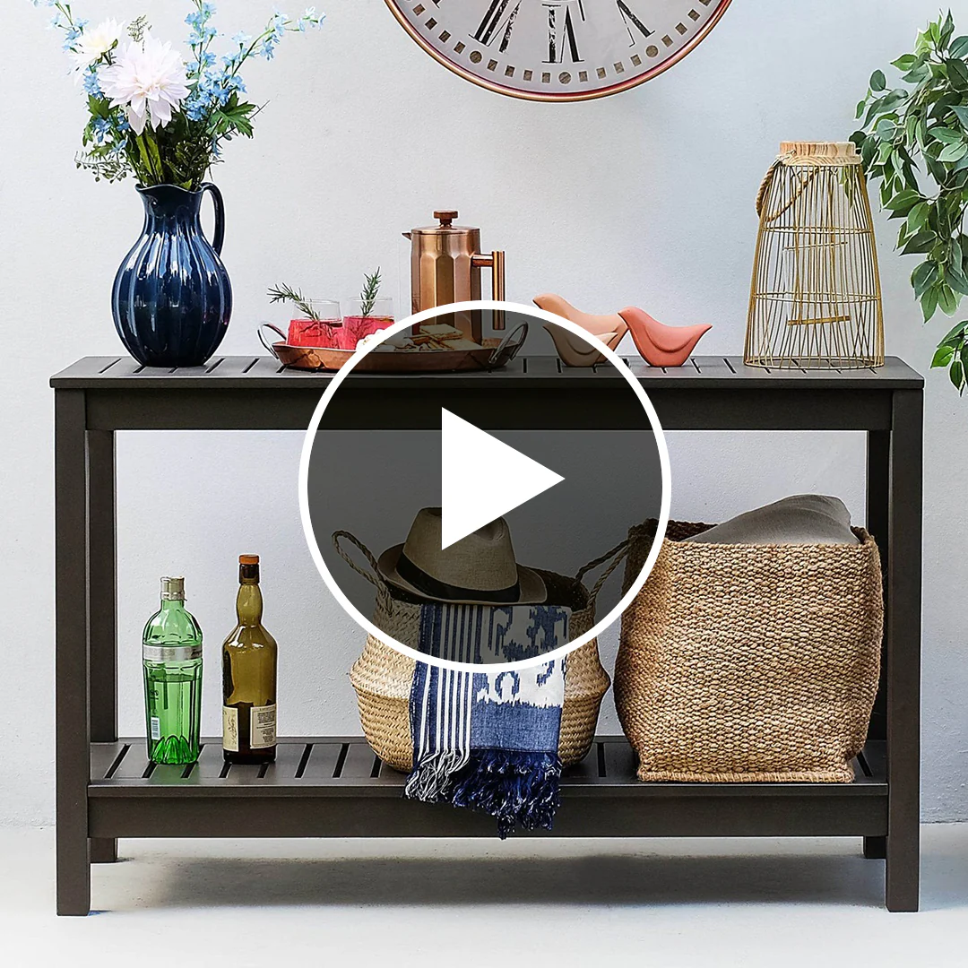 Carlota Mahogany Wood Outdoor Console Table - Image 5