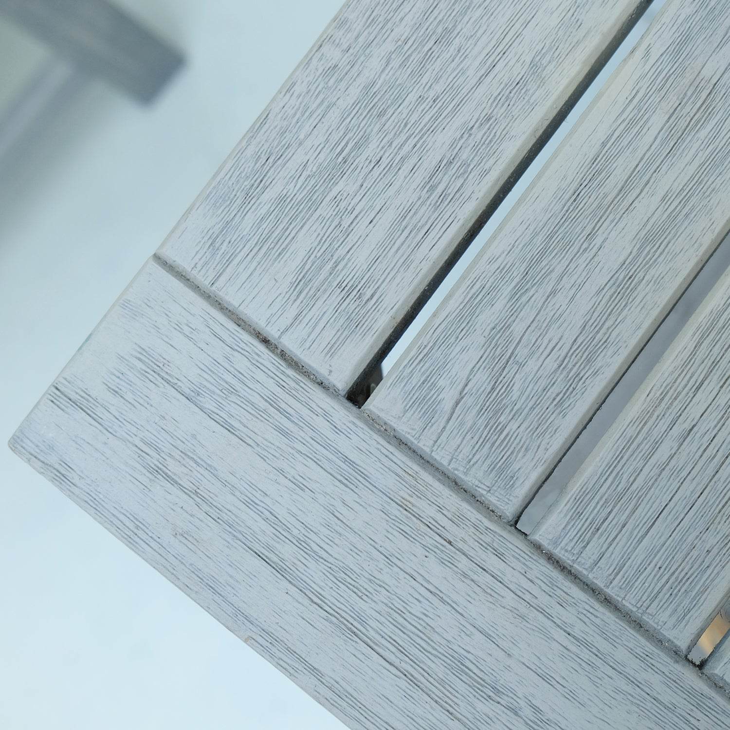 Carlota Mahogany Wood Weathered Gray Outdoor Console Table - Image 8