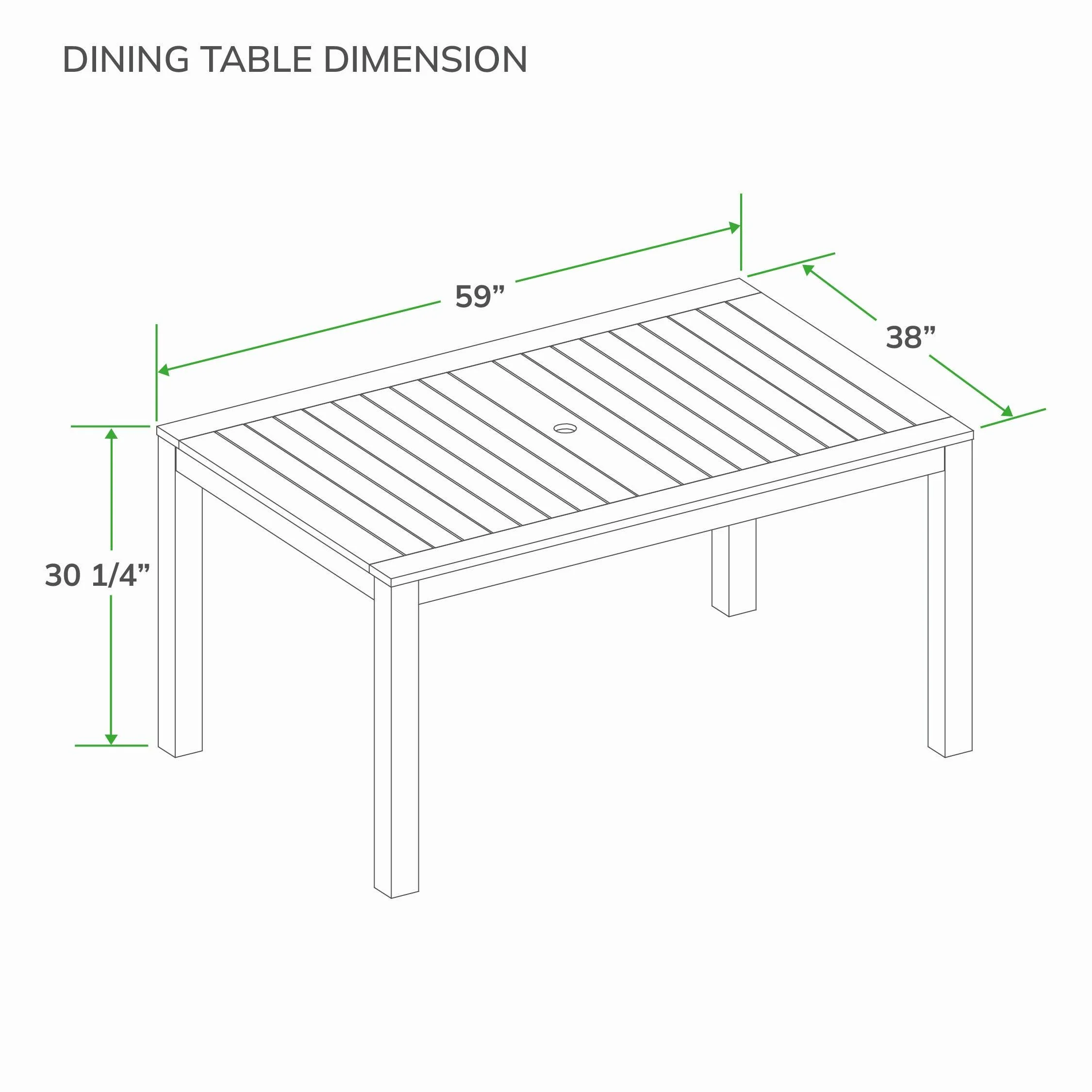 Carmel Teak Wood 4 Pieces Outdoor Dining Set - Image 15