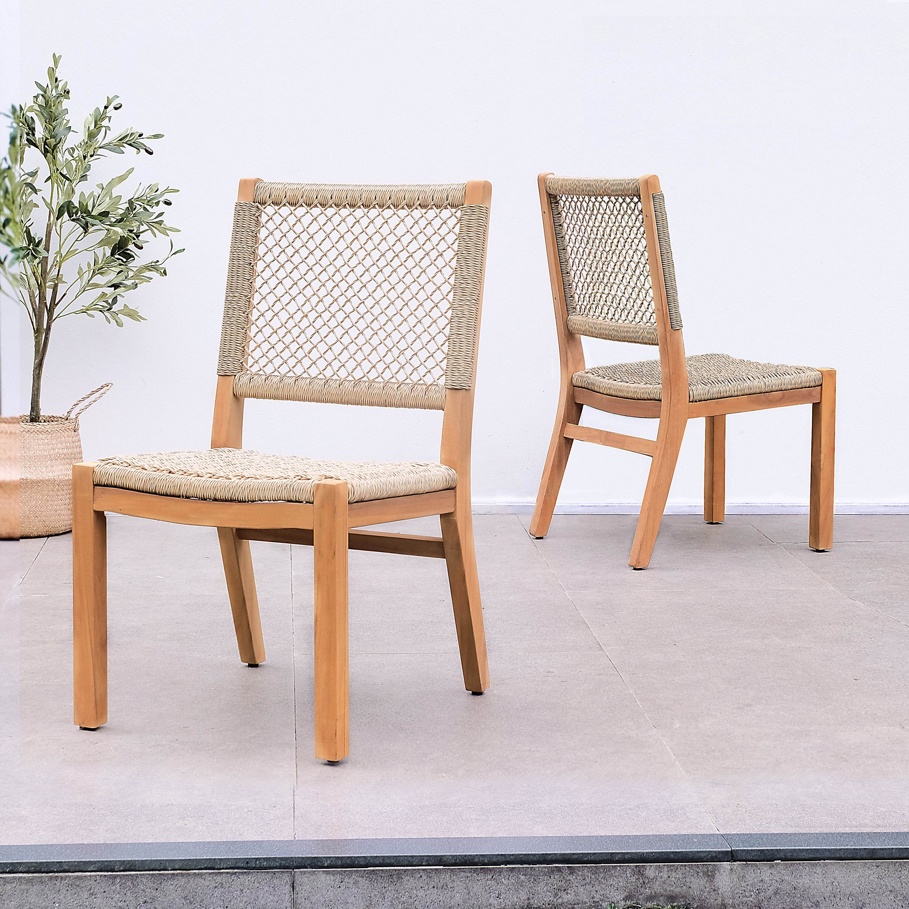 Carmel Teak Wood 6 Pieces Outdoor Dining Set - Image 13
