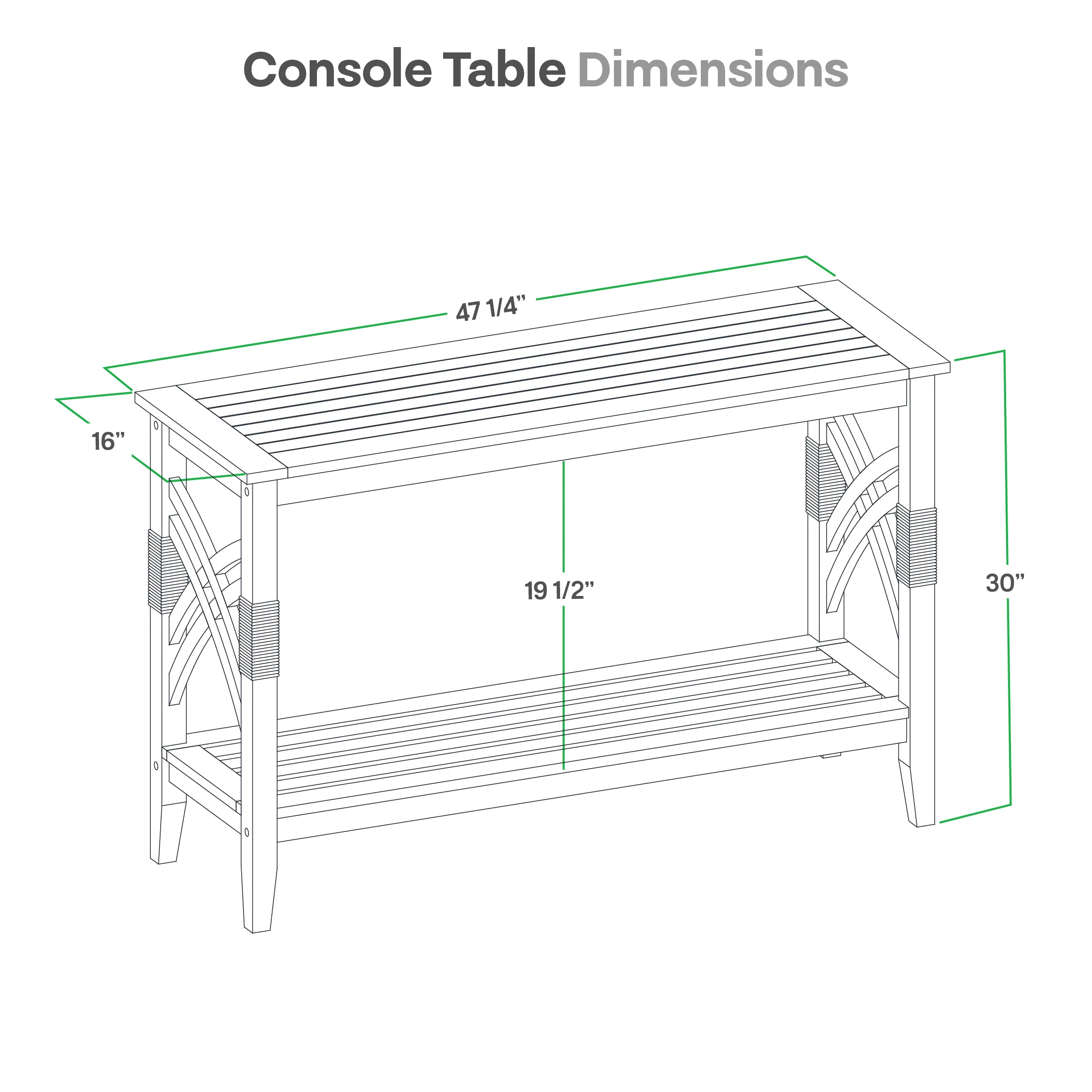 Carmel Teak Wood Outdoor Console Table - Image 11