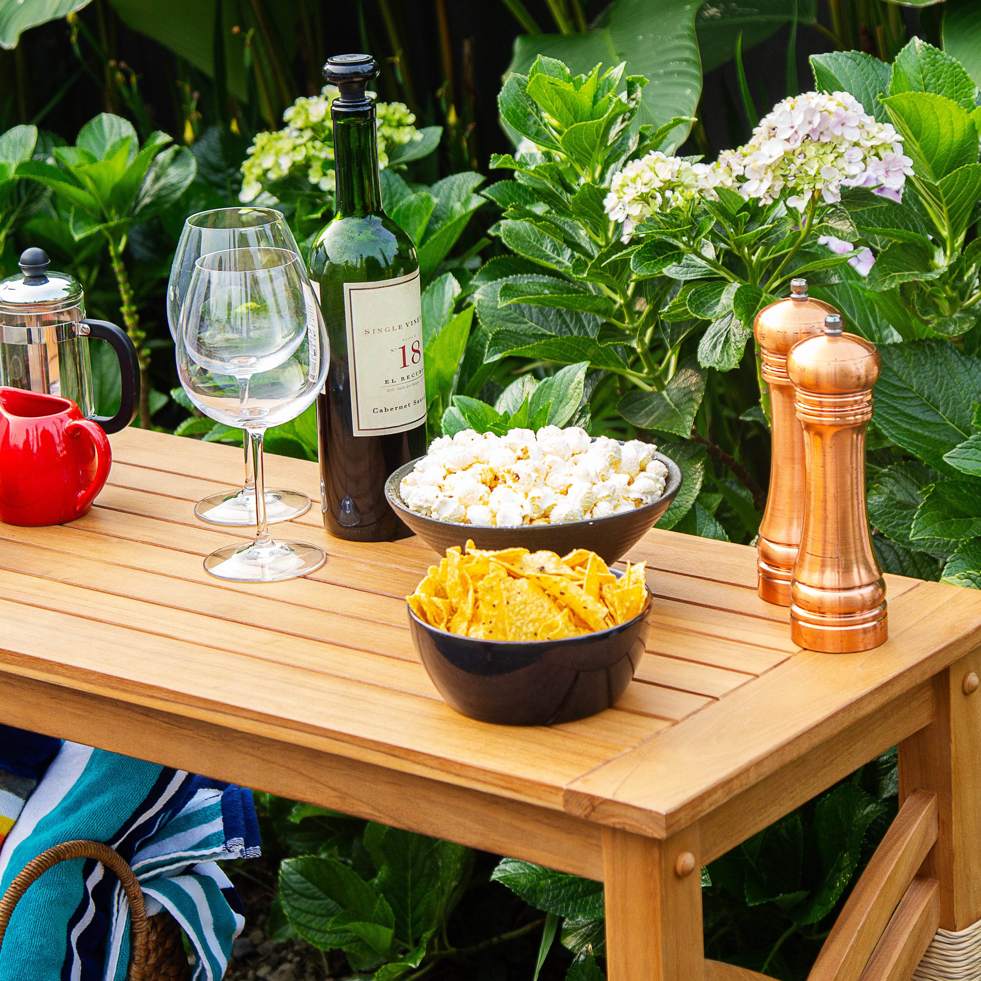 Carmel Teak Wood Outdoor Console Table - Image 8