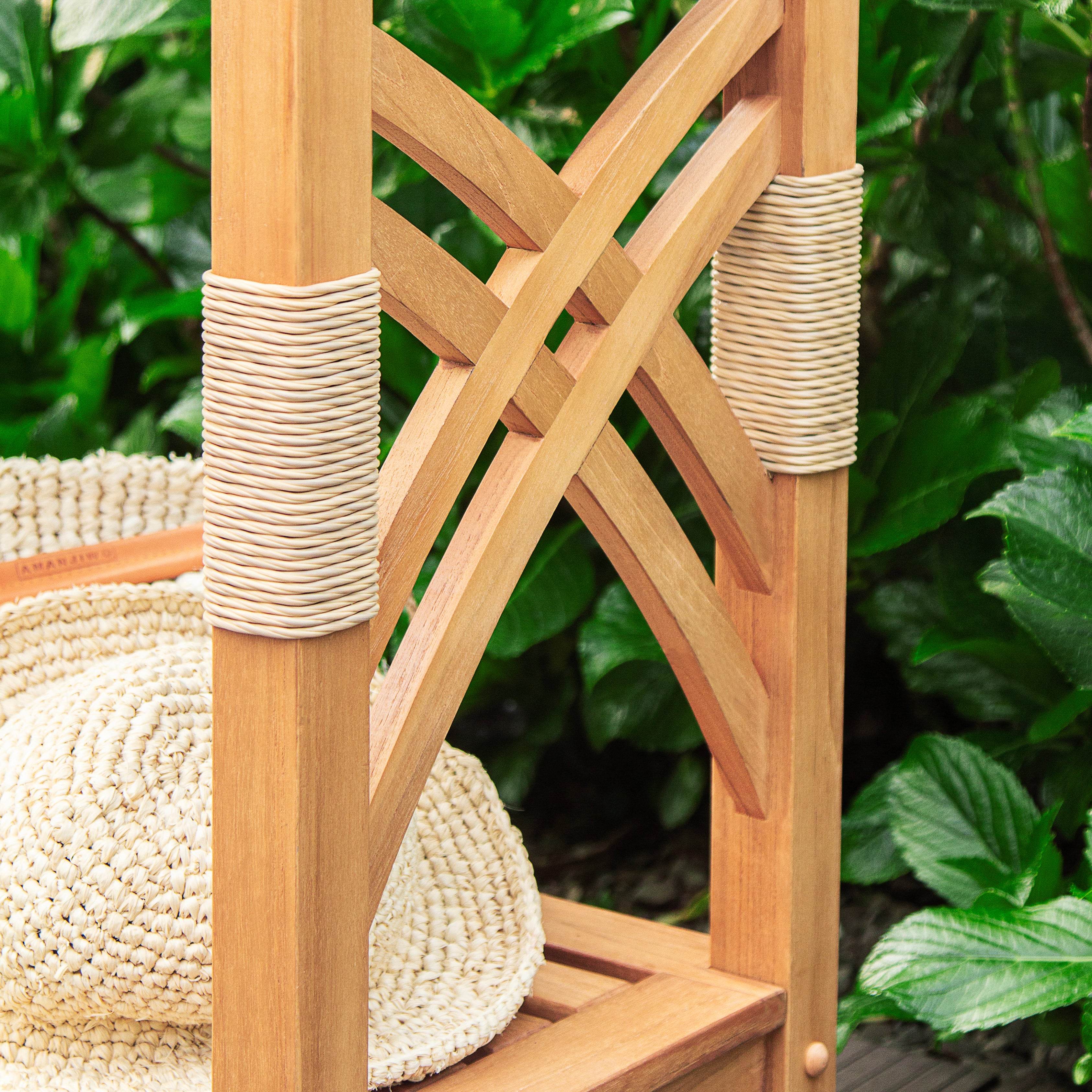 Carmel Teak Wood Outdoor Console Table - Image 9
