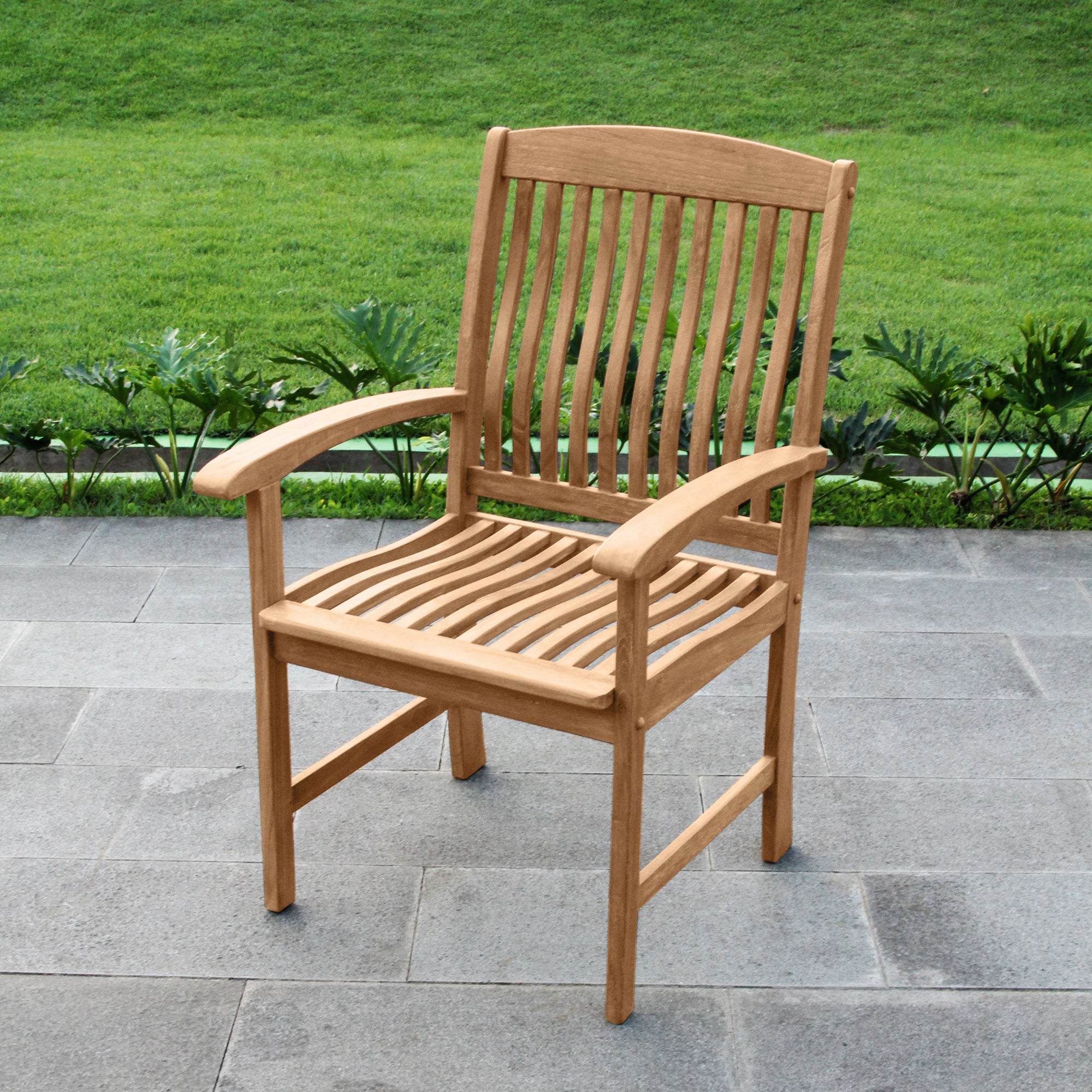 Caterina 7 Pieces Teak Outdoor Dining Set with Beige Cushion - Image 10