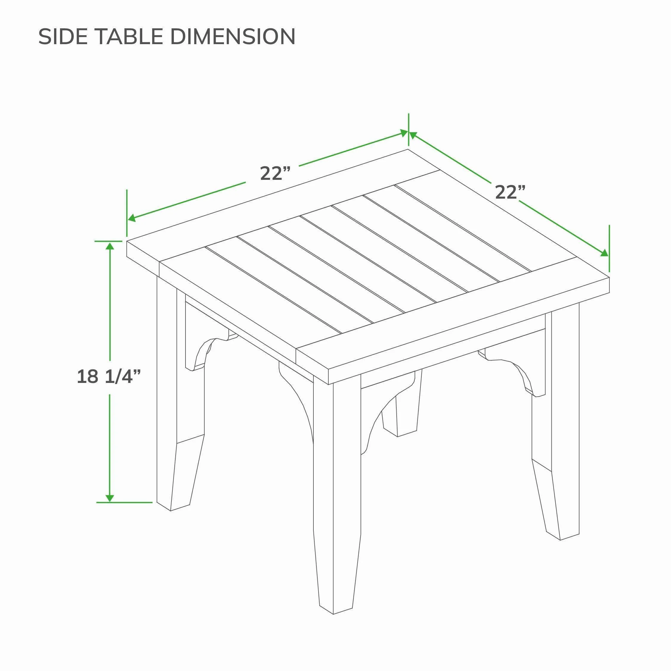 Caterina Teak Wood Outdoor Side Table - Image 12