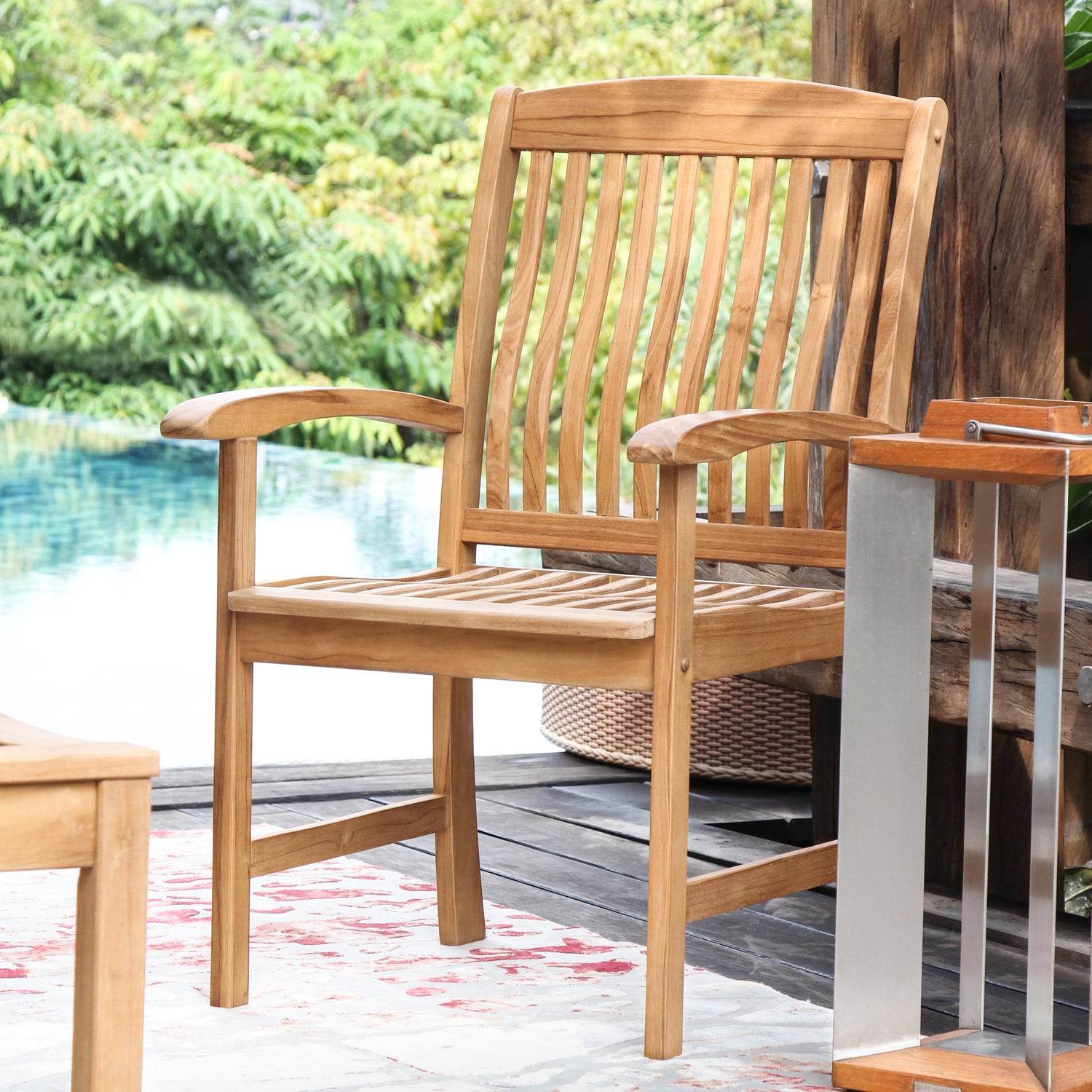 Caterina Teak Wood 6 Pieces Outdoor Dining Set - Image 8