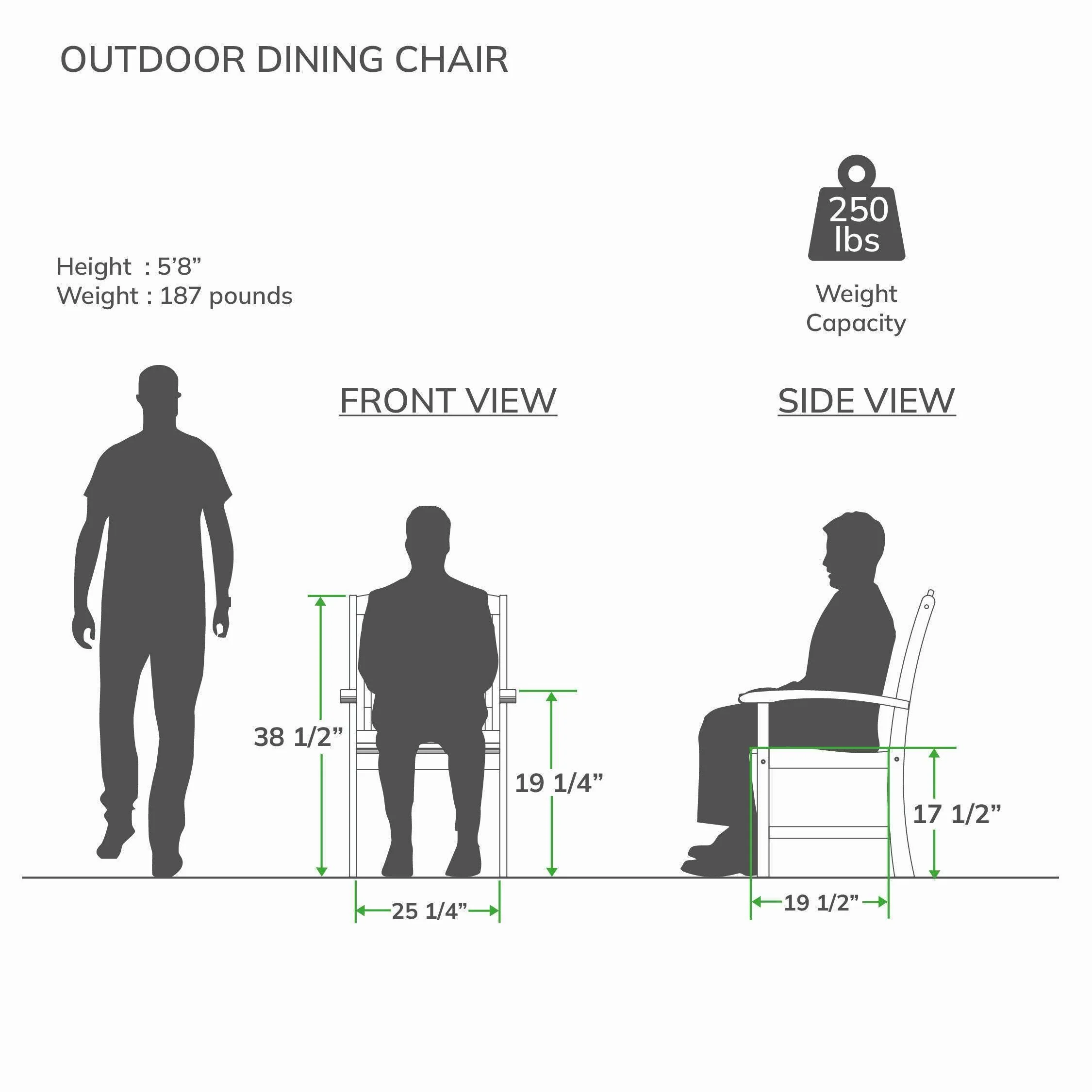 Caterina Teak Wood 6 Piece Outdoor Dining Set - Image 8