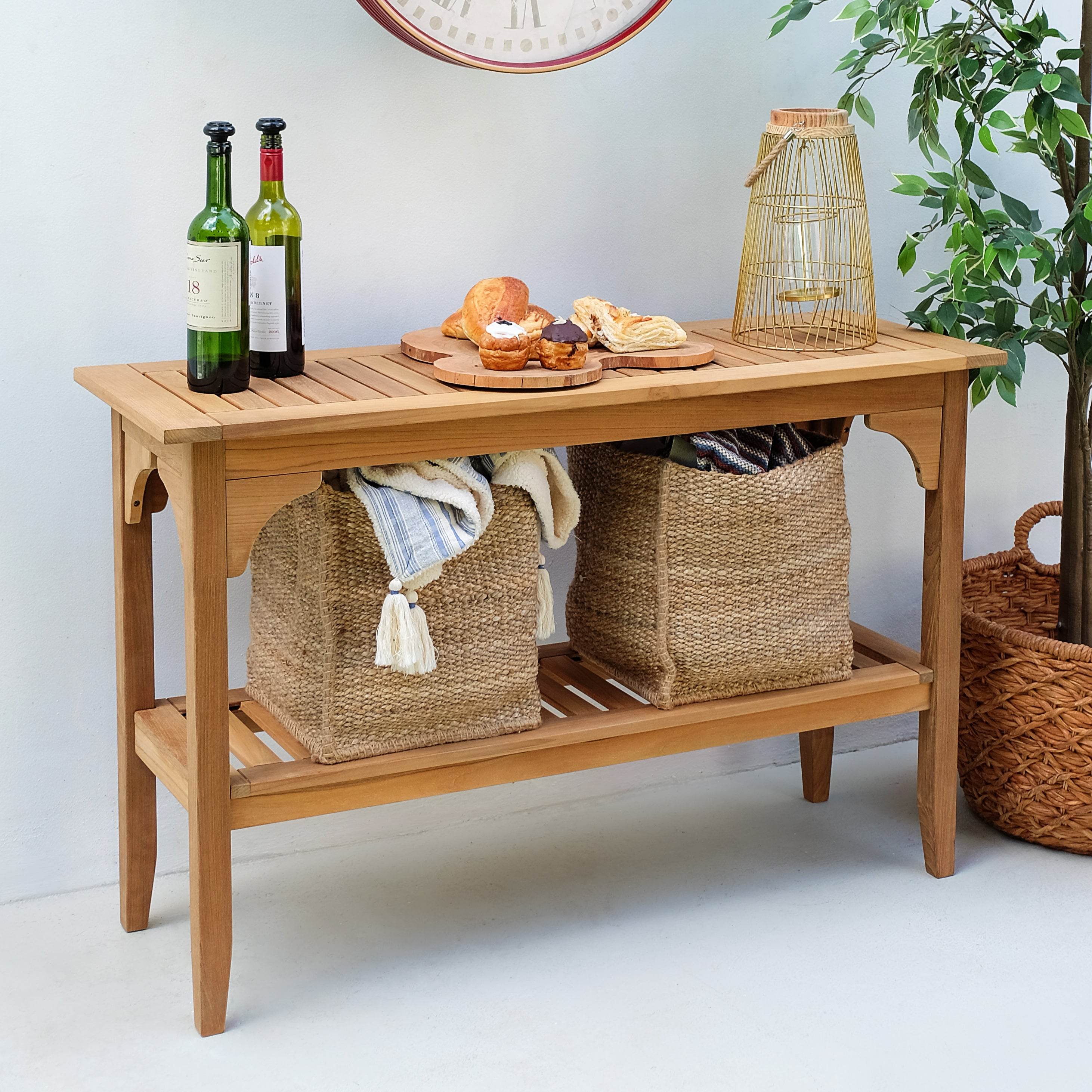 Caterina Teak Wood Outdoor Console Table - Image 3