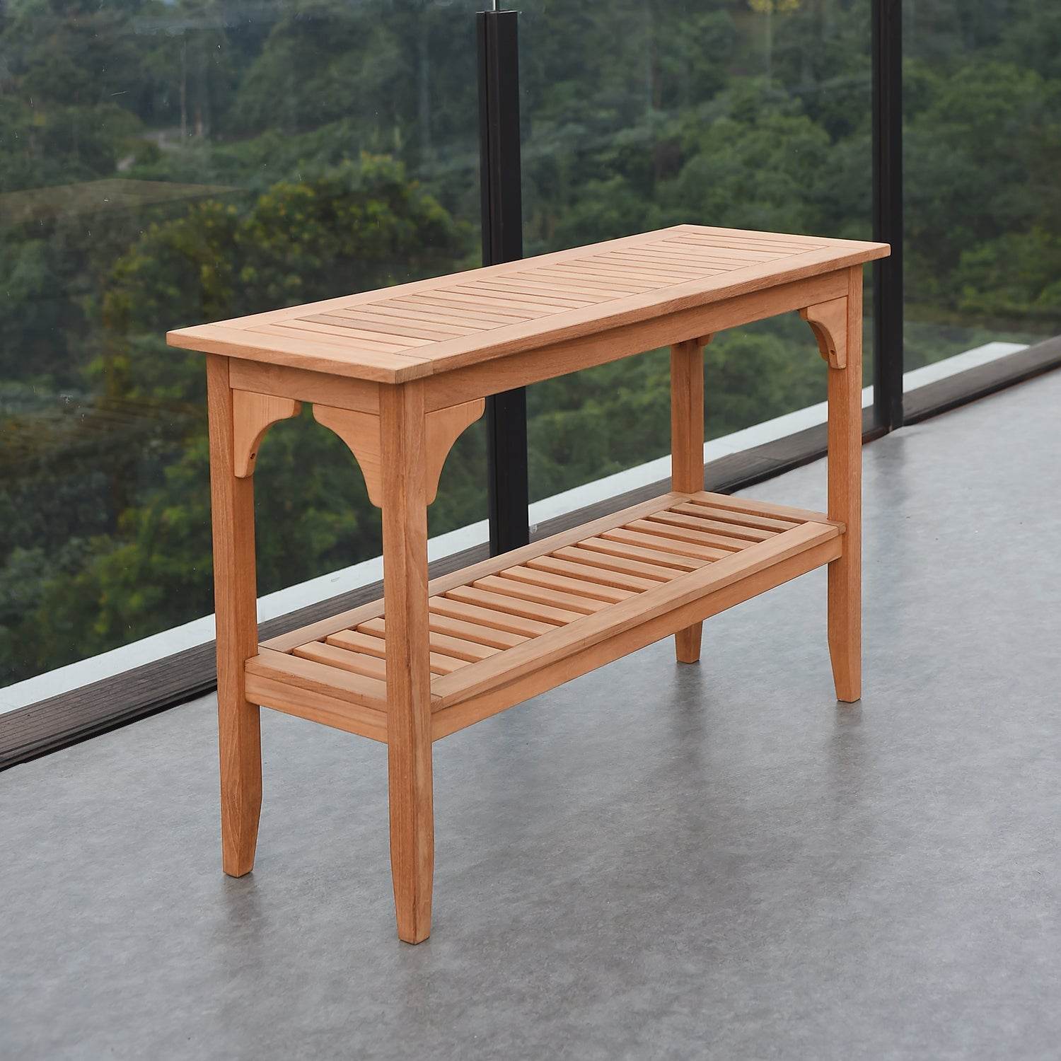 Caterina Teak Wood Outdoor Console Table - Image 7