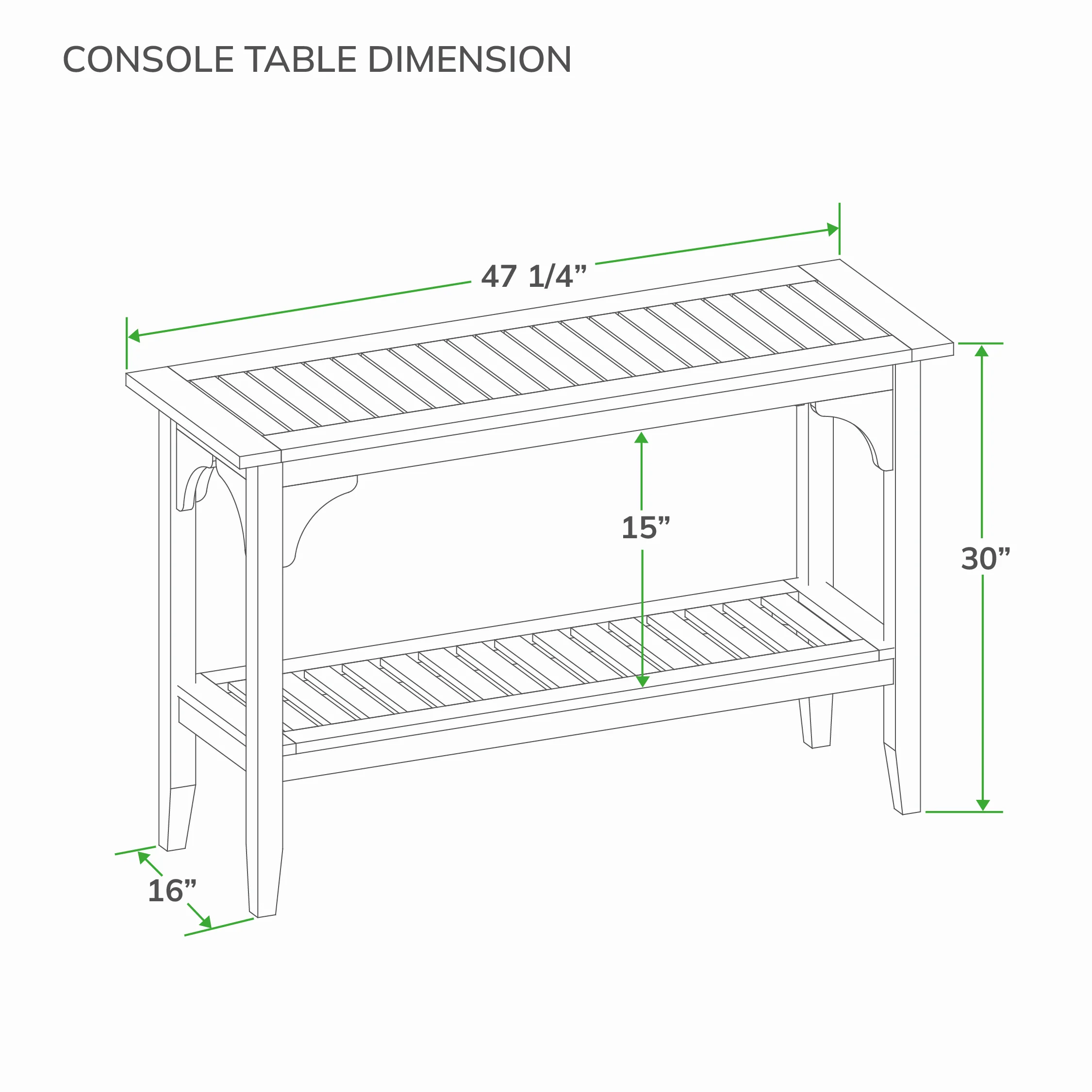 Caterina Teak Wood Outdoor Console Table - Image 8