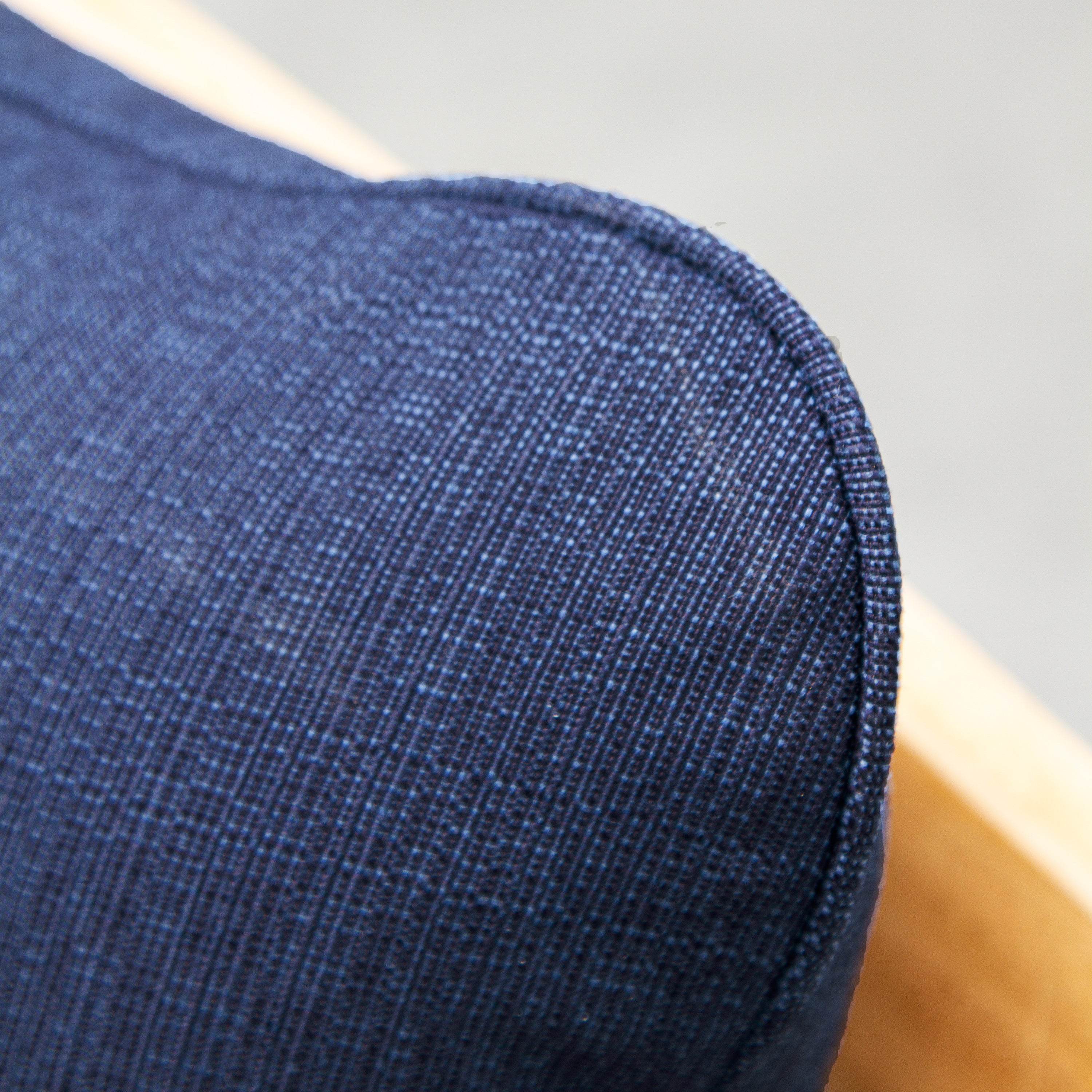Caterina Teak Wood Outdoor Rocking Chair with Navy Cushion - Image 10