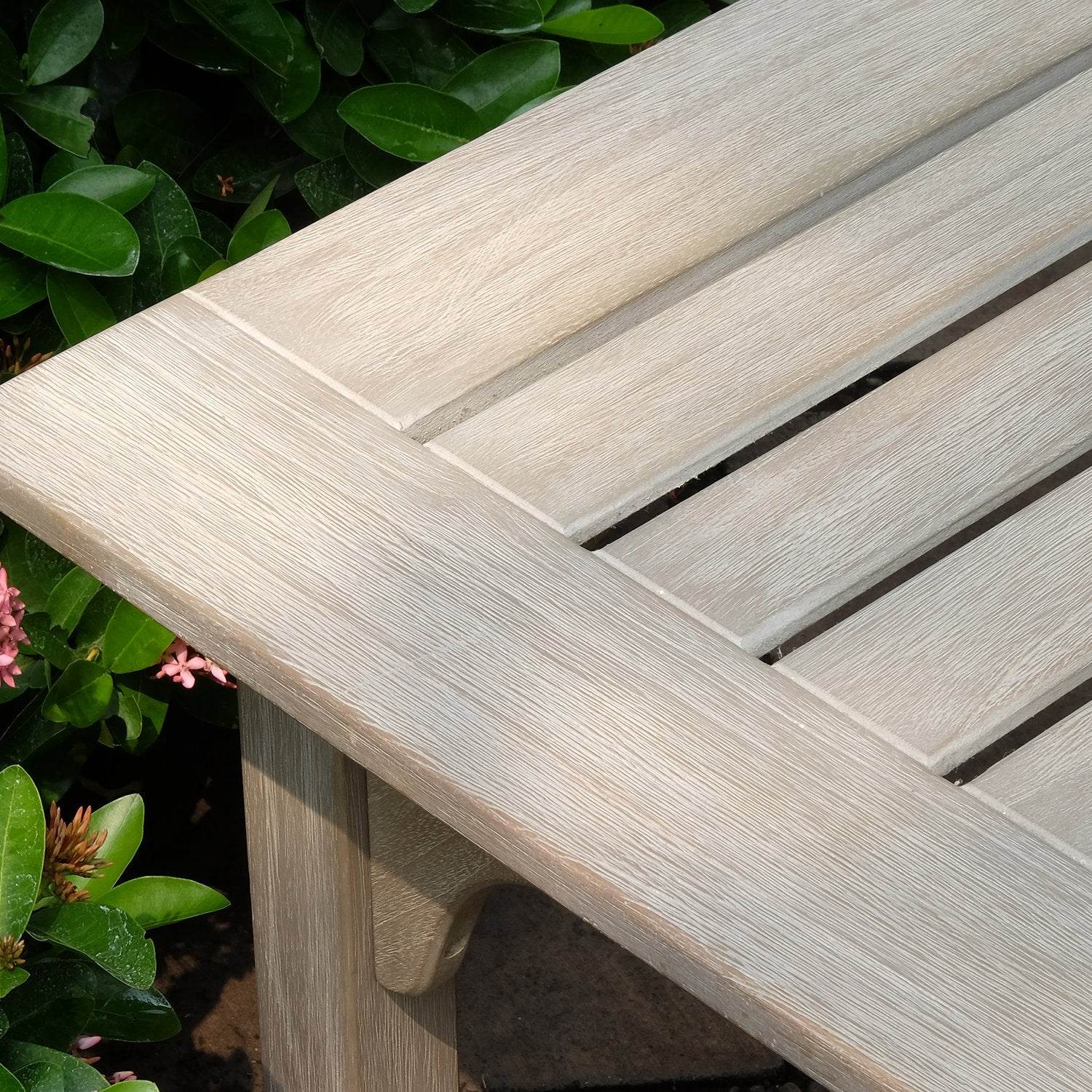 Caterina Weathered Teak Wood Outdoor Coffee Table - Image 7