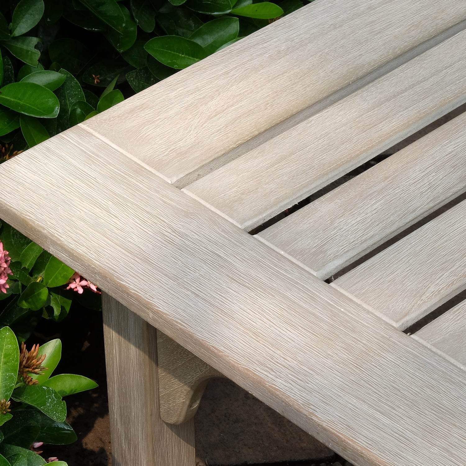 Caterina Weathered Teak Wood Outdoor Console Table - Image 7