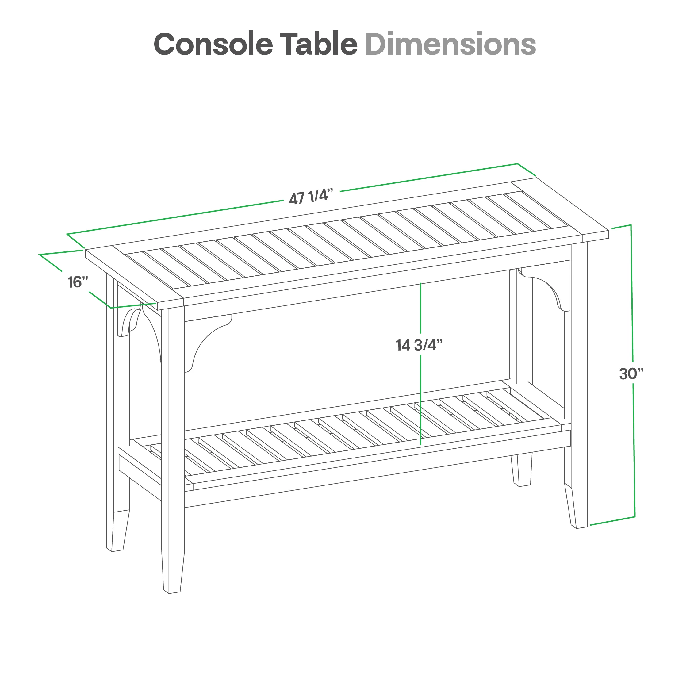 Caterina Weathered Teak Wood Outdoor Console Table - Image 8