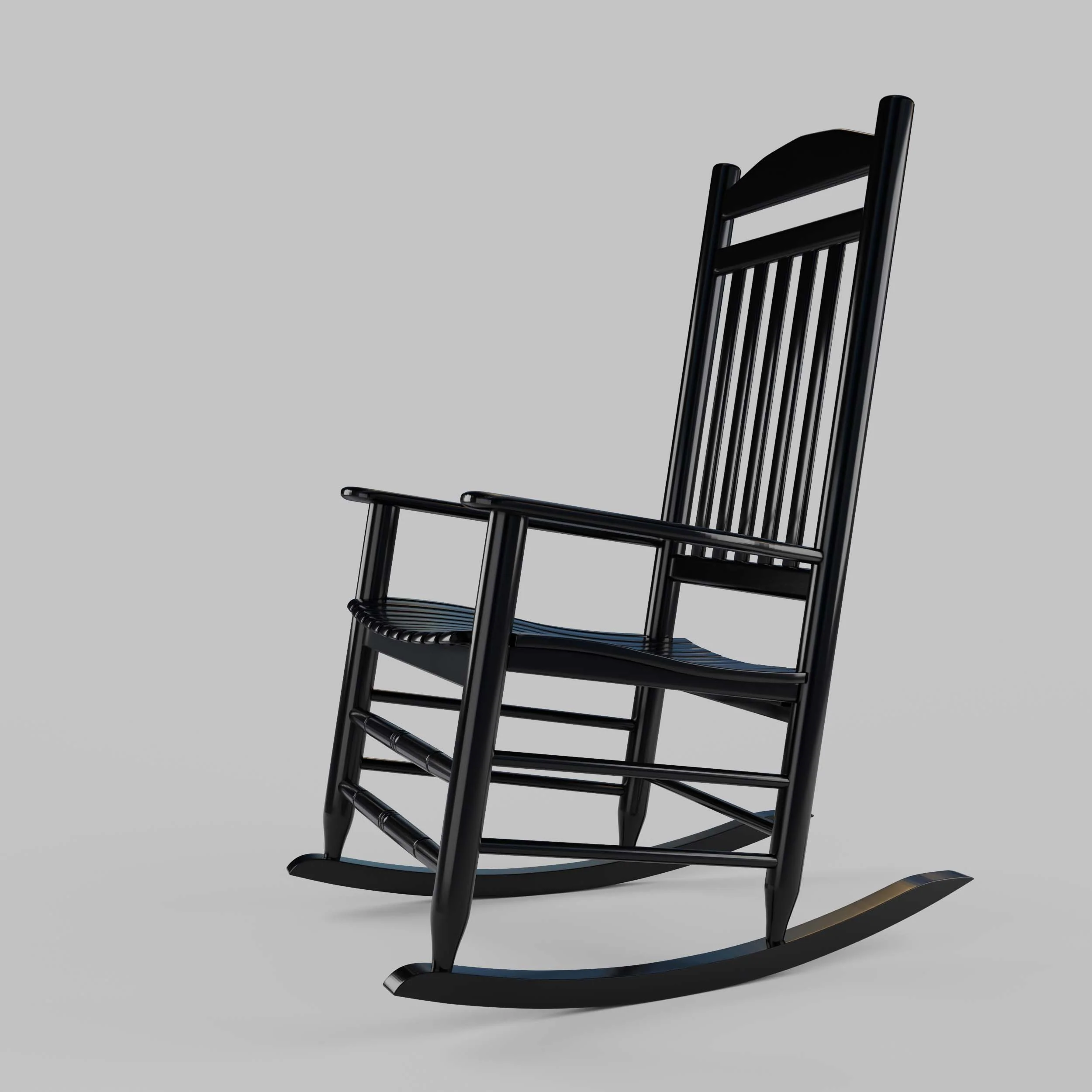 Denver 2 Piece Mahogany Wood Black Porch Rocking Chair - Image 18