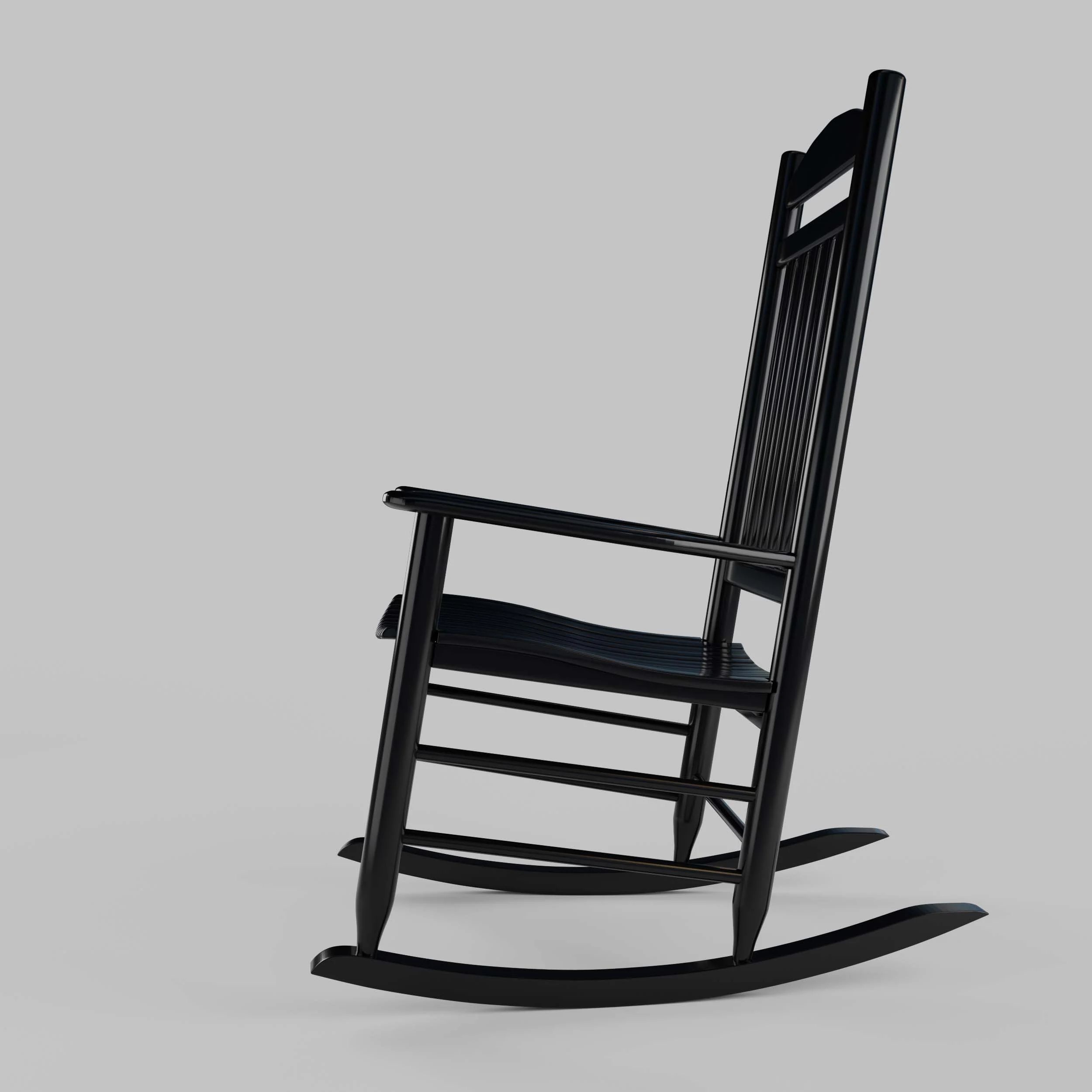 Denver 2 Piece Mahogany Wood Black Porch Rocking Chair - Image 20