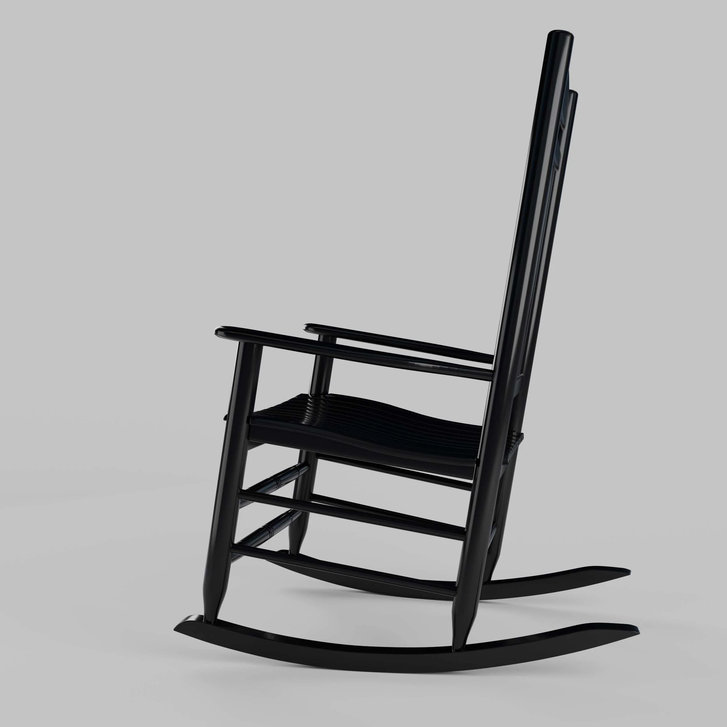 Denver 2 Piece Mahogany Wood Black Porch Rocking Chair - Image 22