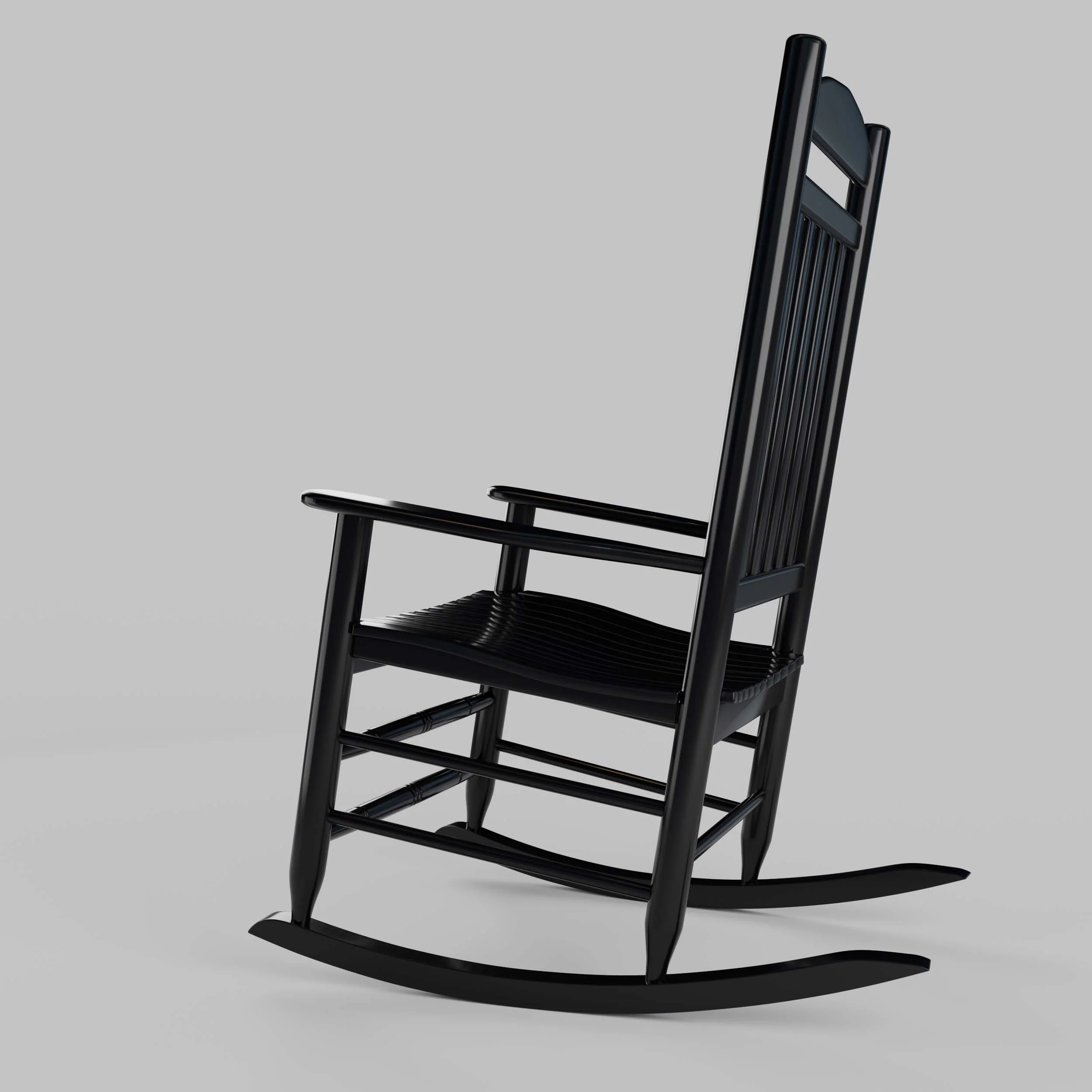 Denver 2 Piece Mahogany Wood Black Porch Rocking Chair - Image 23