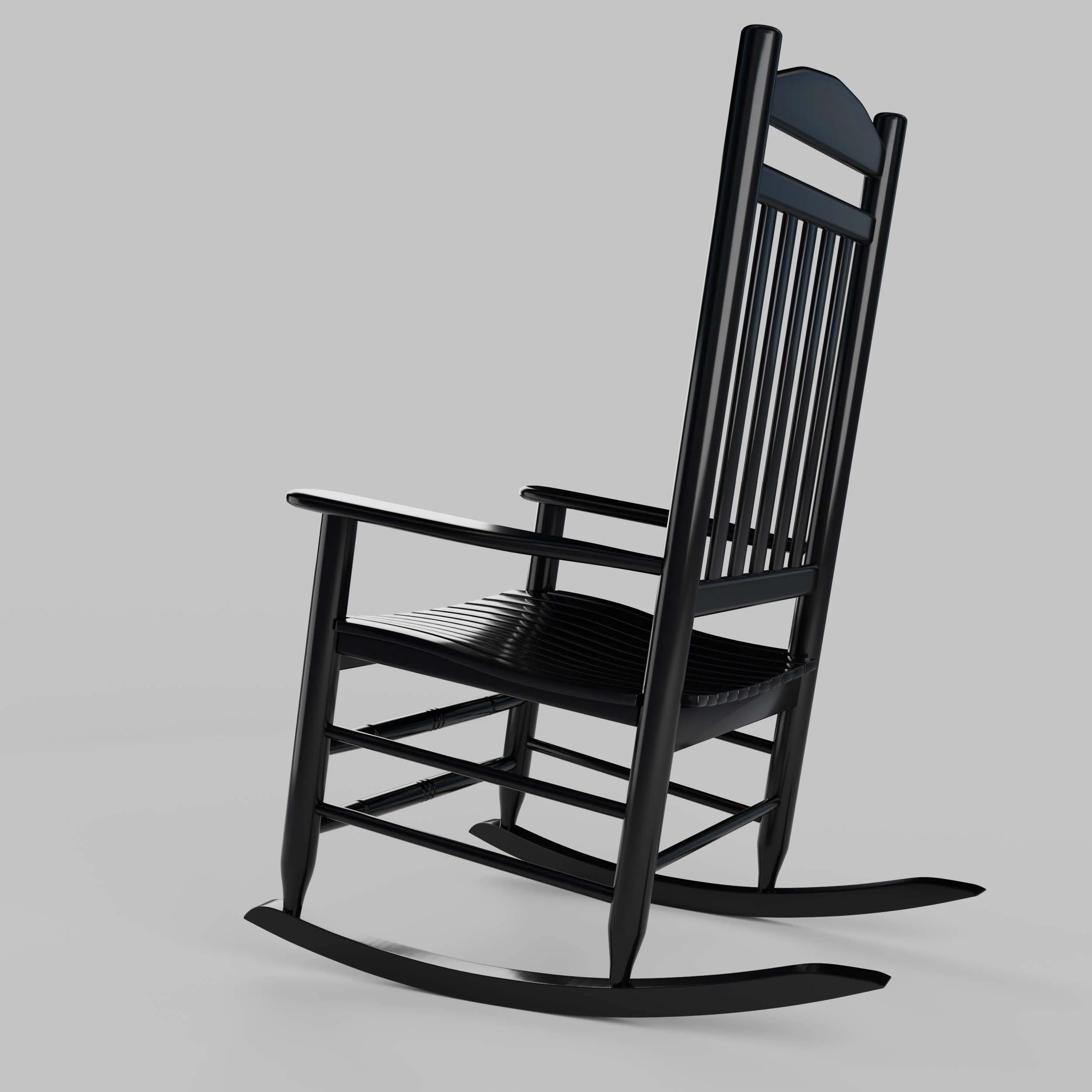 Denver 2 Piece Mahogany Wood Black Porch Rocking Chair - Image 24