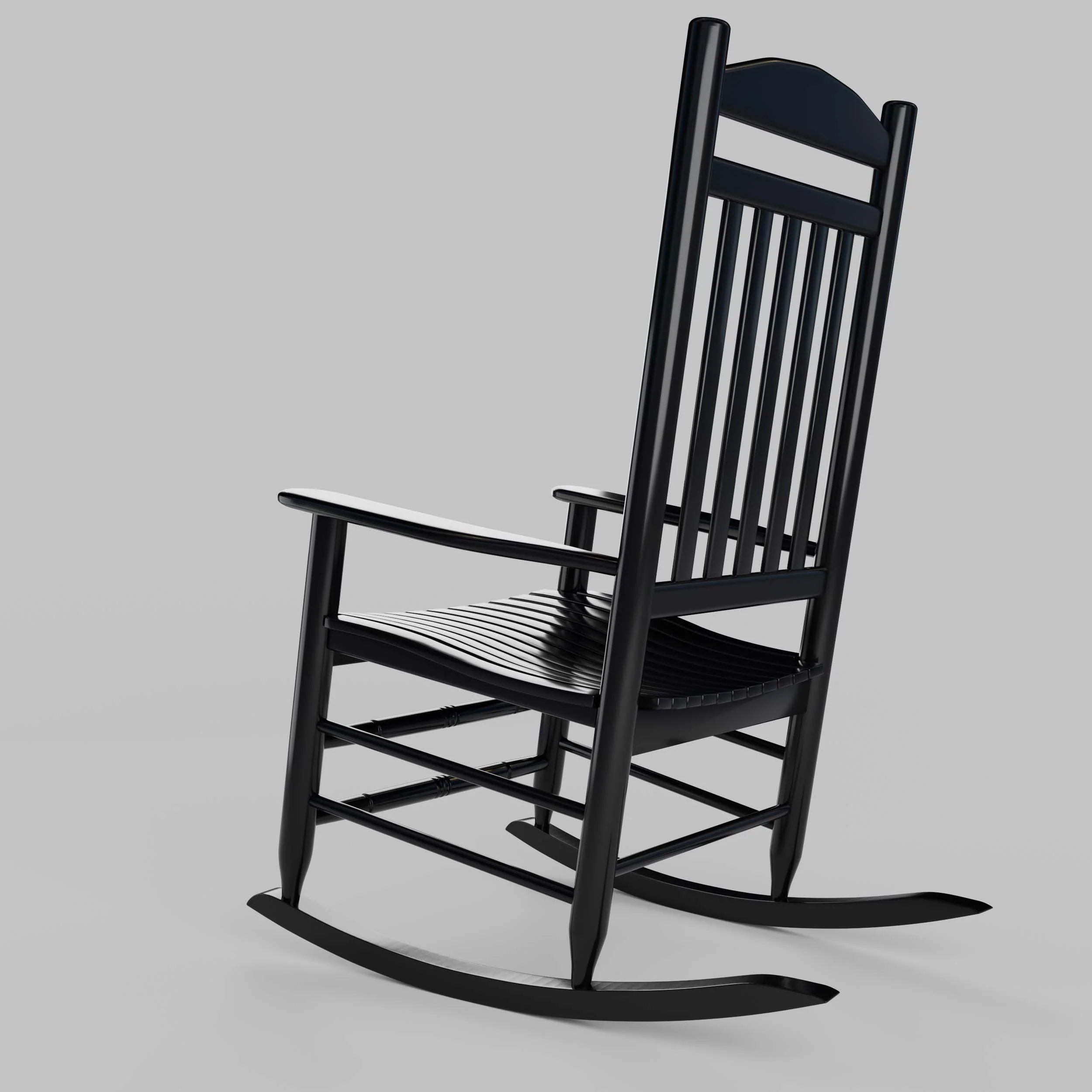 Denver 2 Piece Mahogany Wood Black Porch Rocking Chair - Image 25