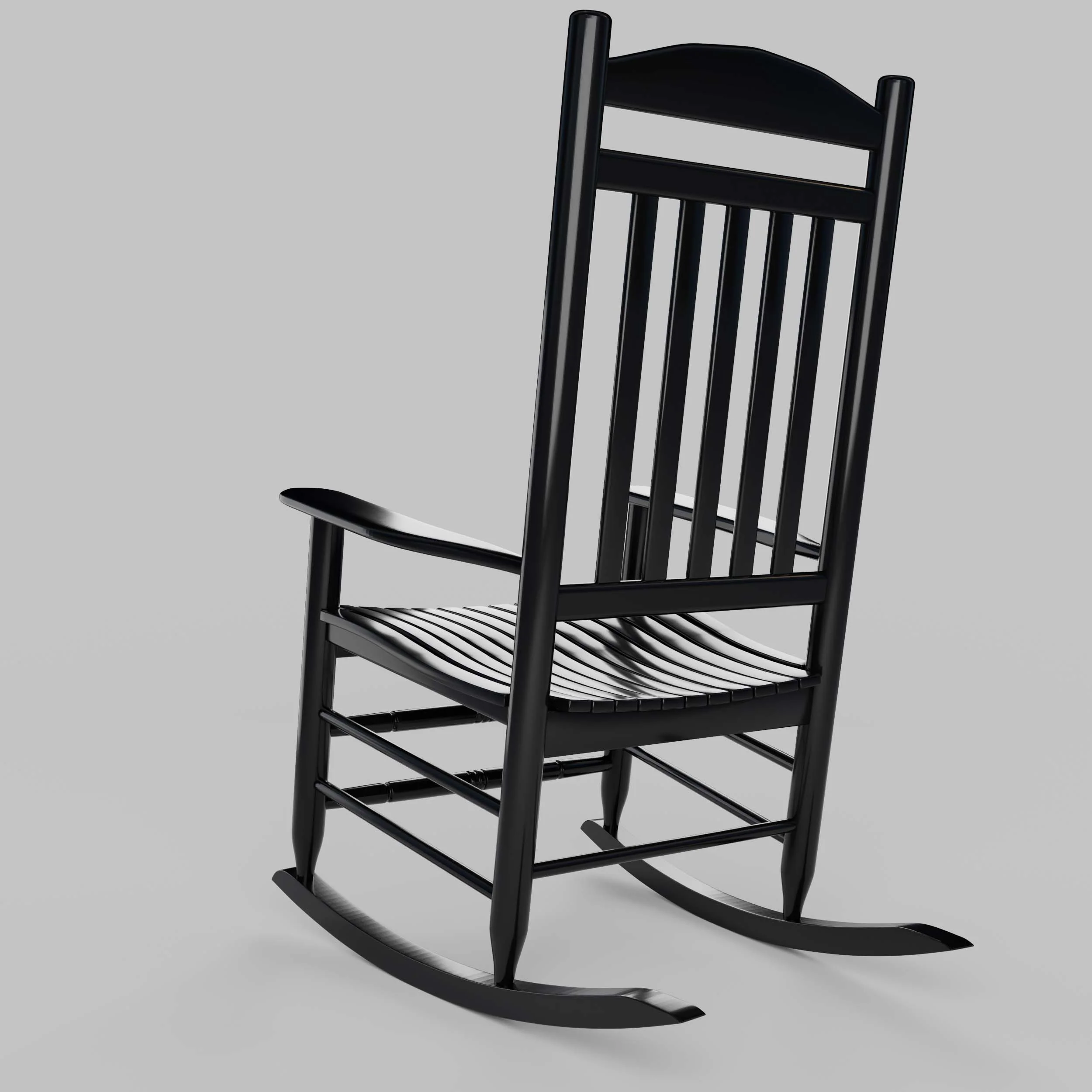 Denver 2 Piece Mahogany Wood Black Porch Rocking Chair - Image 27