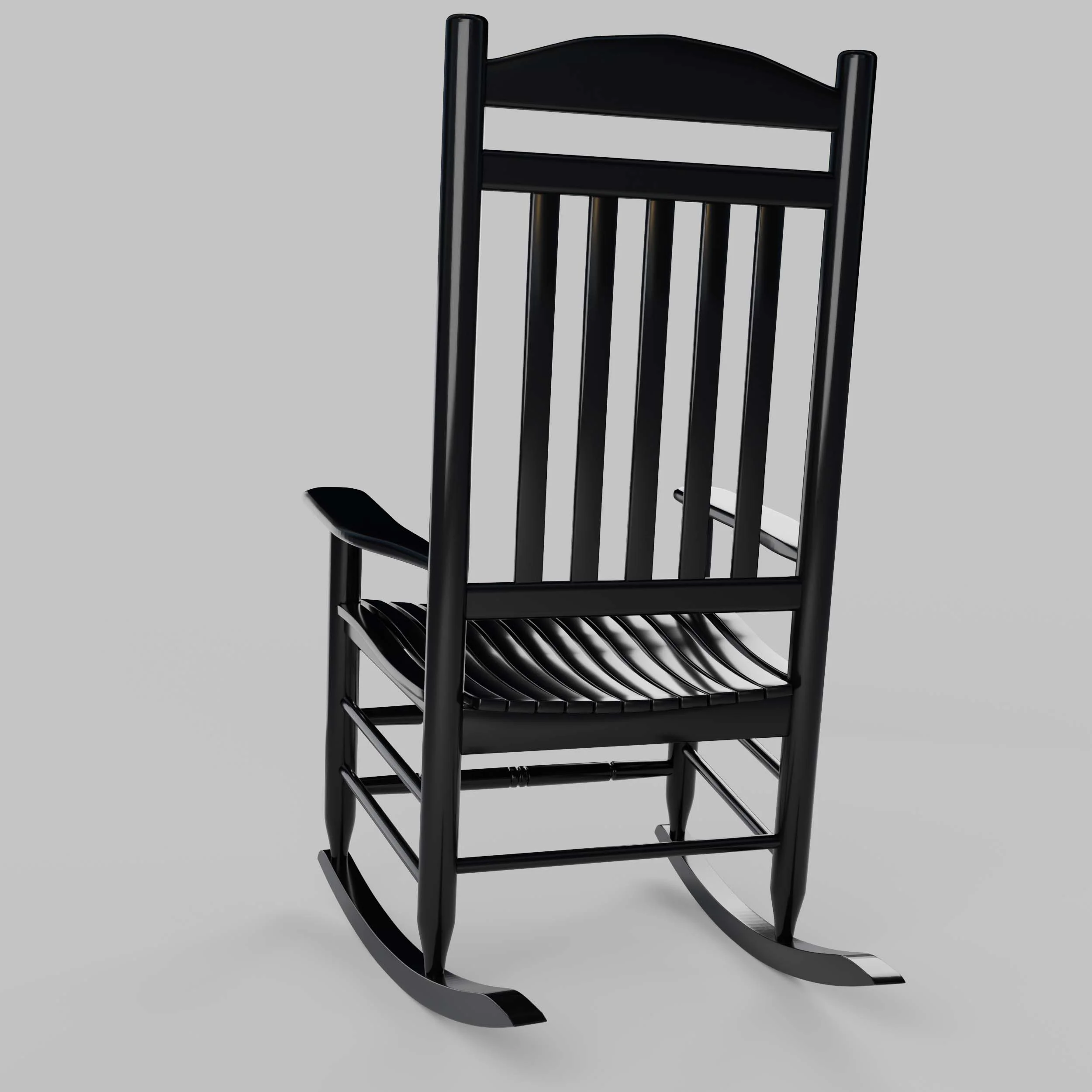 Denver 2 Piece Mahogany Wood Black Porch Rocking Chair - Image 29