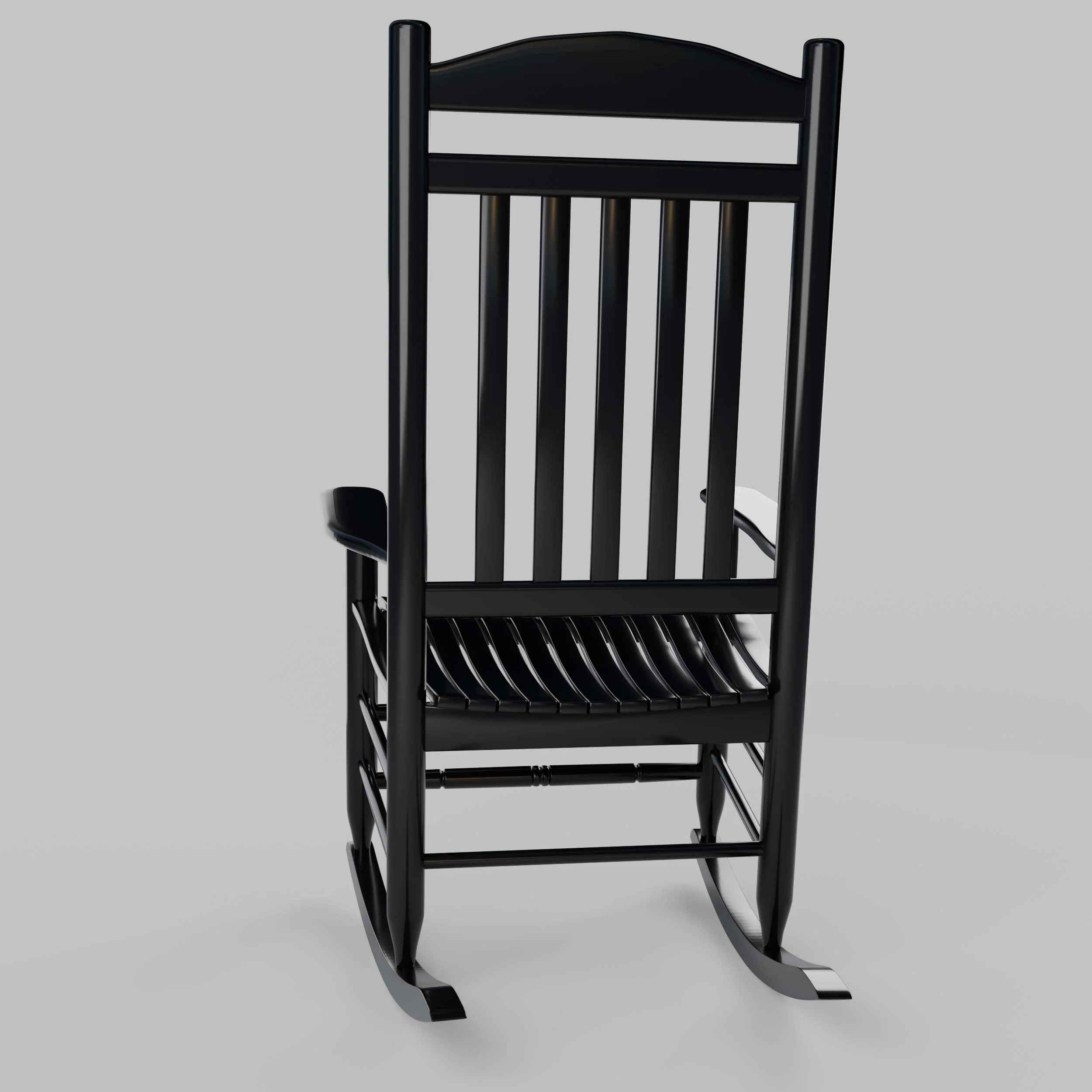 Denver 2 Piece Mahogany Wood Black Porch Rocking Chair - Image 30