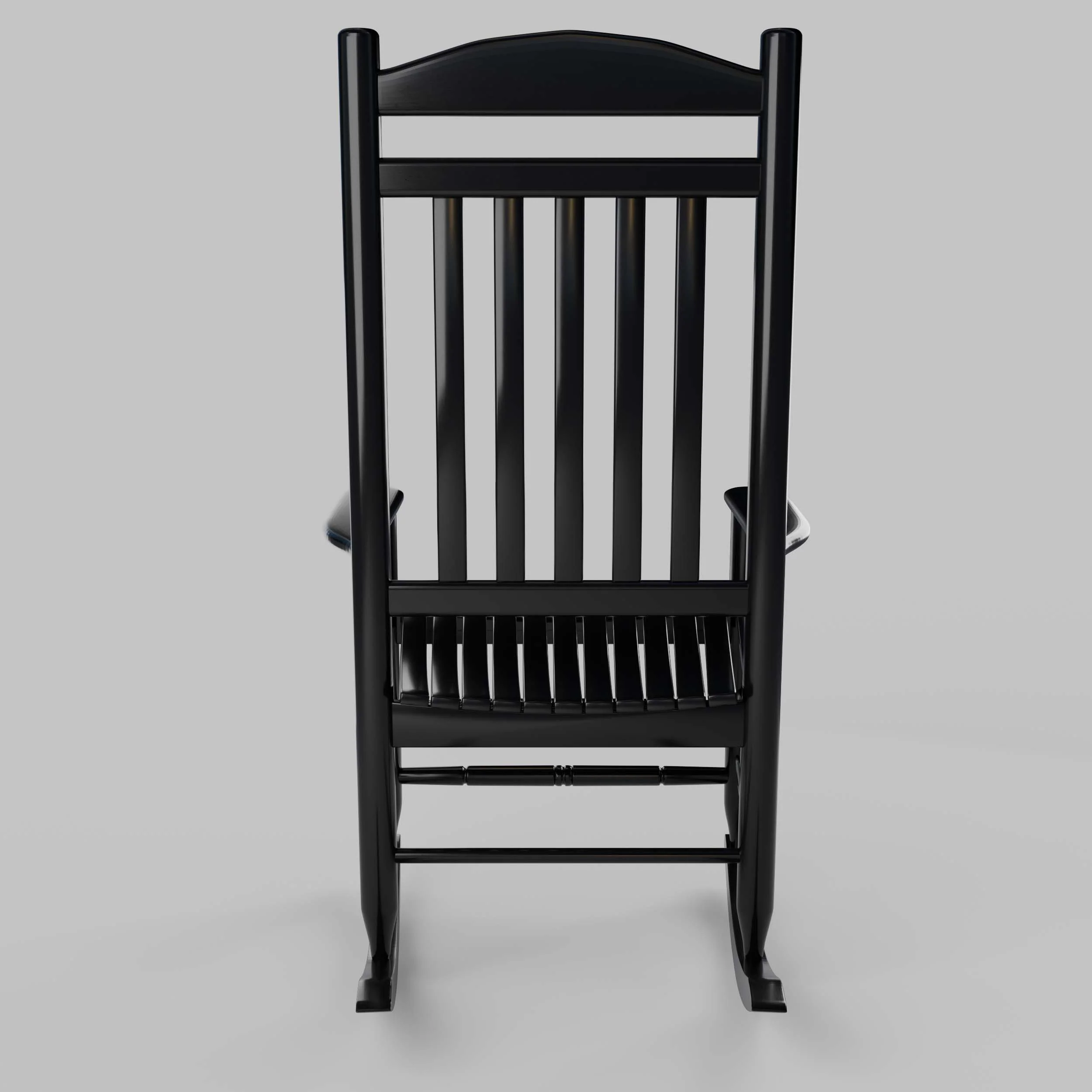 Denver 2 Piece Mahogany Wood Black Porch Rocking Chair - Image 31