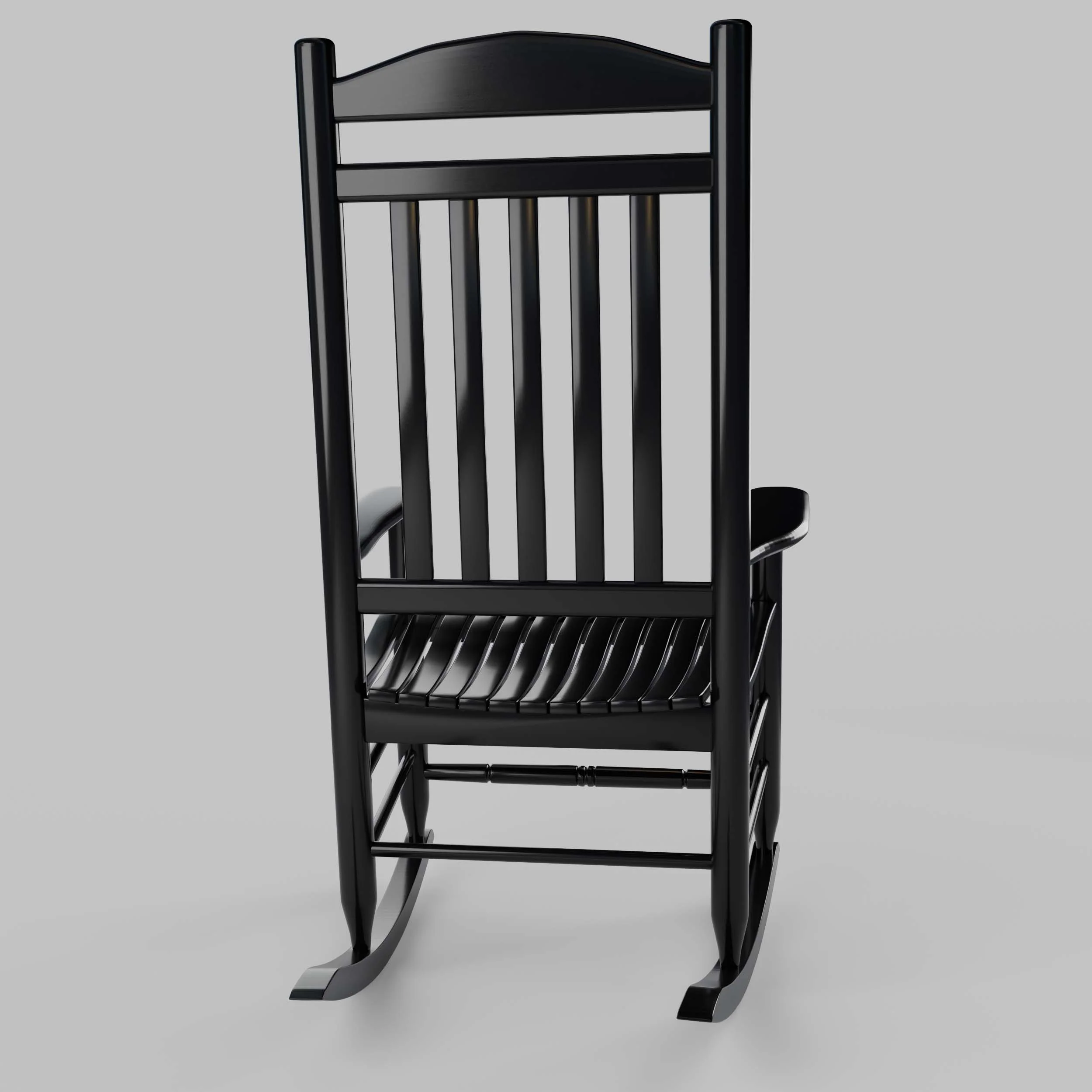 Denver 2 Piece Mahogany Wood Black Porch Rocking Chair - Image 32