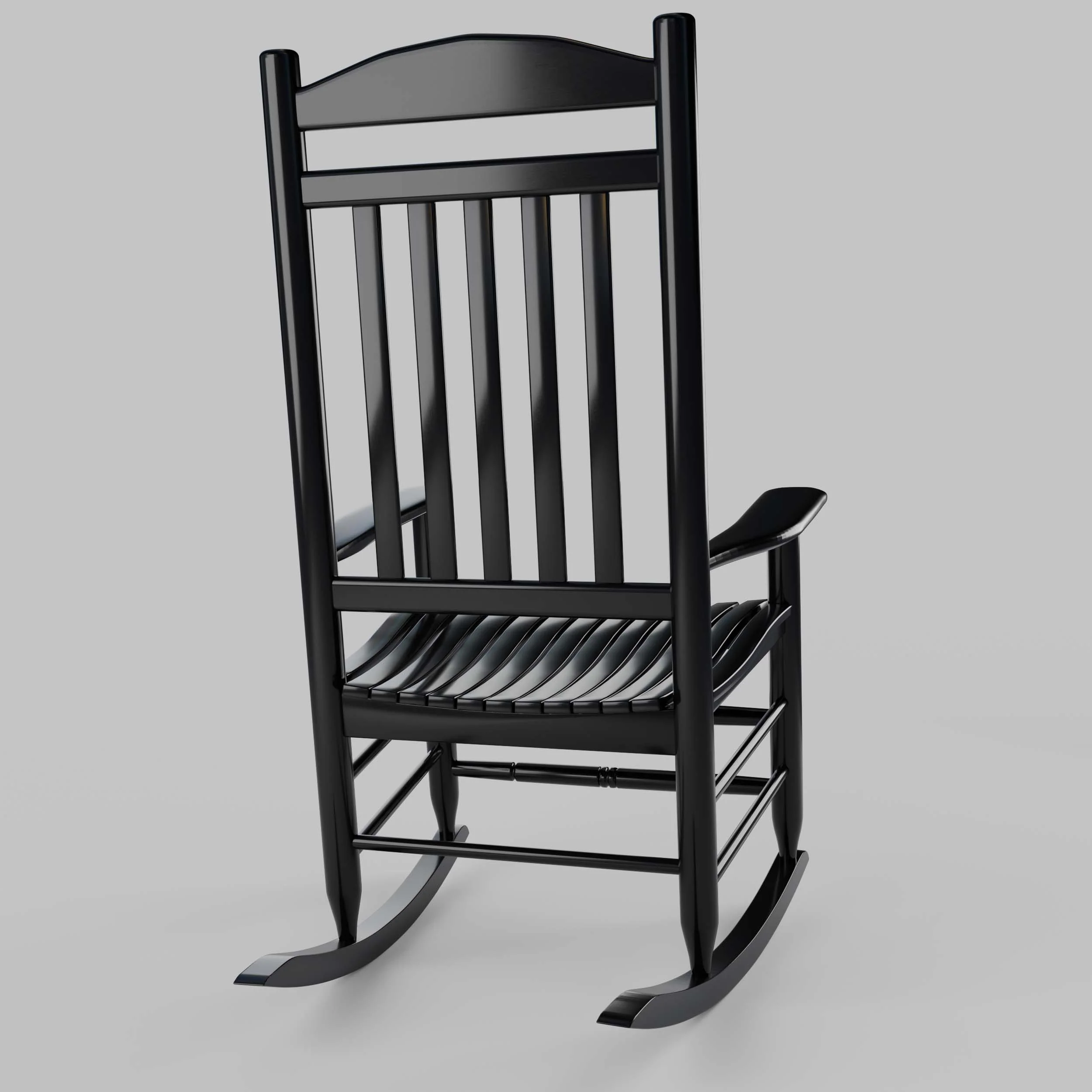 Denver 2 Piece Mahogany Wood Black Porch Rocking Chair - Image 33