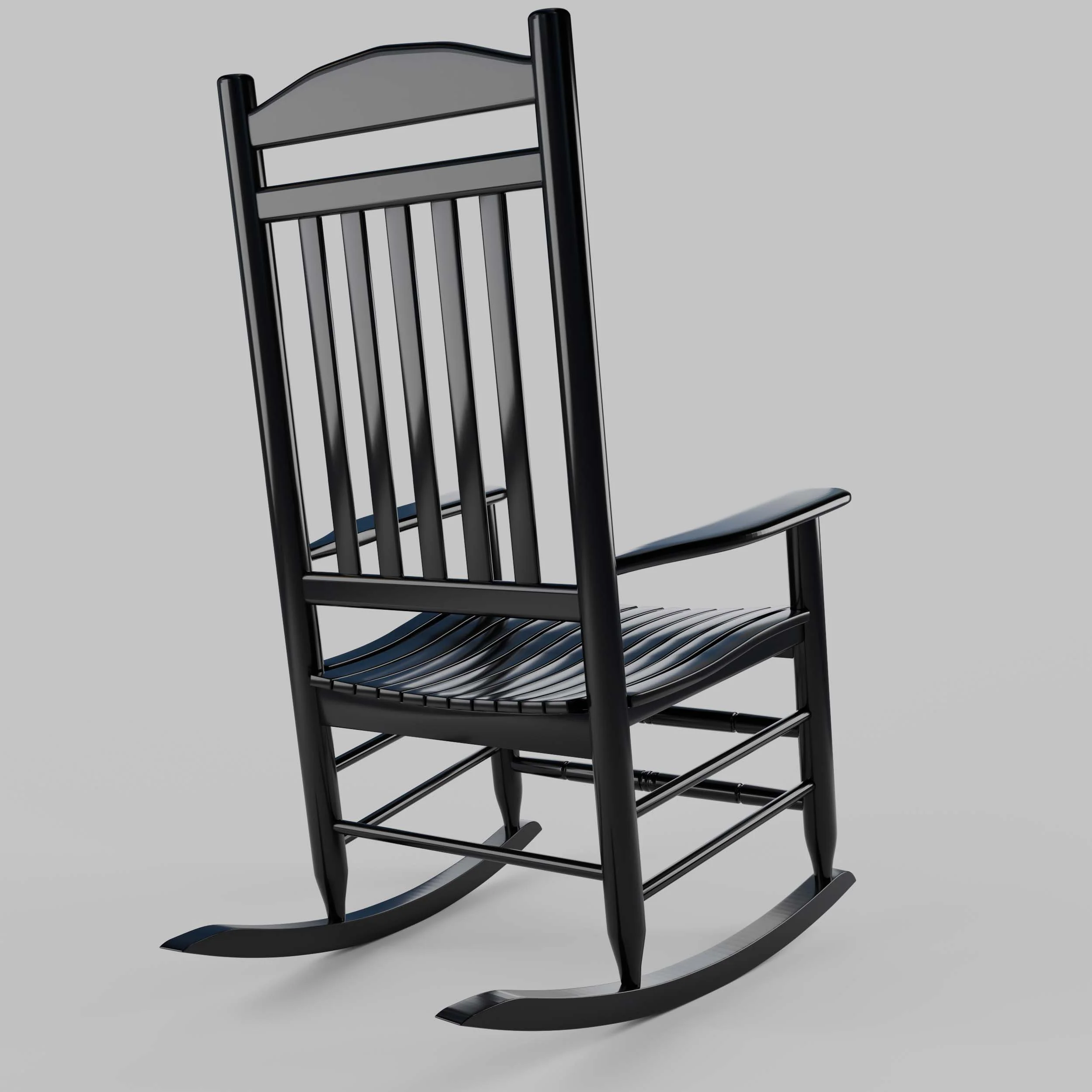 Denver 2 Piece Mahogany Wood Black Porch Rocking Chair - Image 35