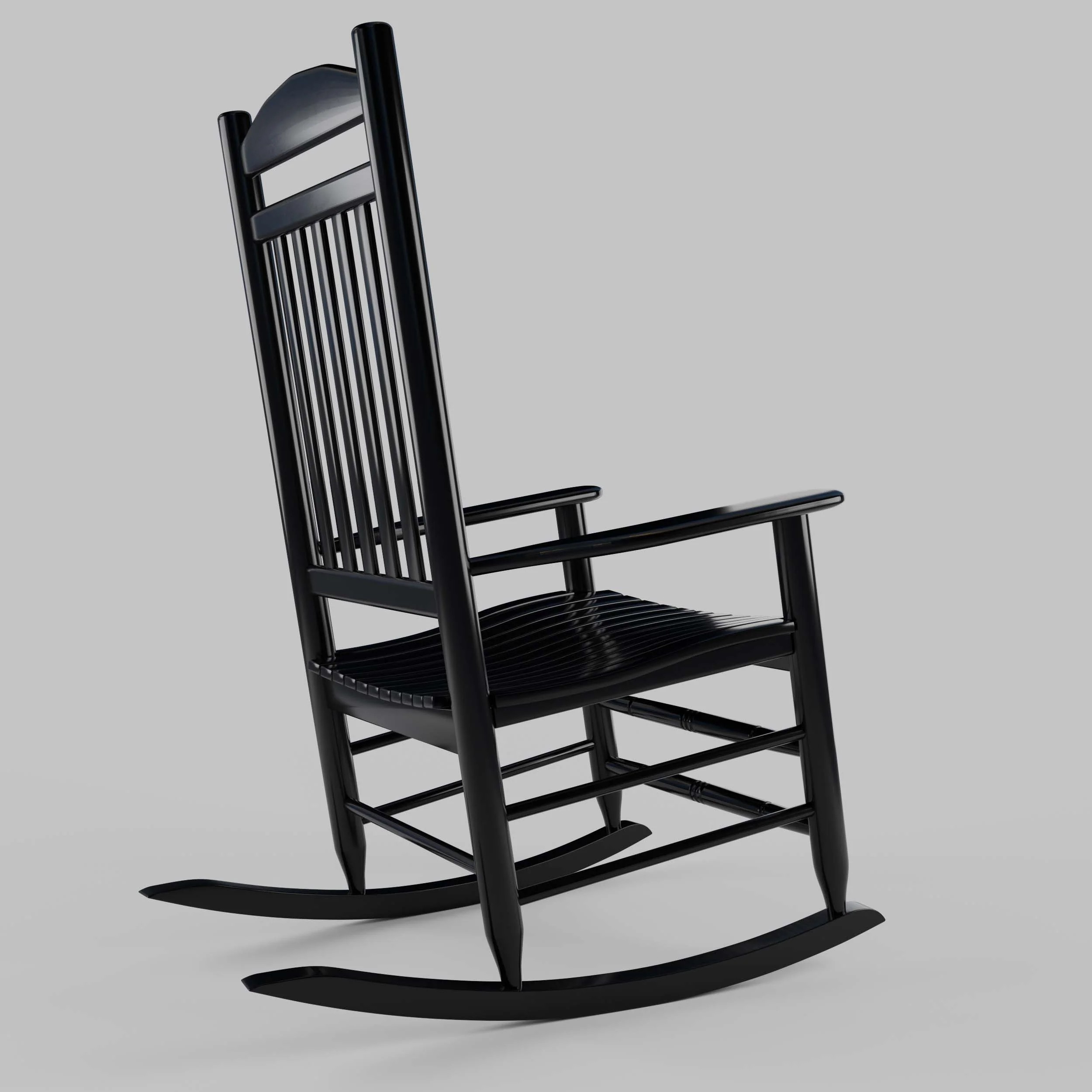 Denver 2 Piece Mahogany Wood Black Porch Rocking Chair - Image 38