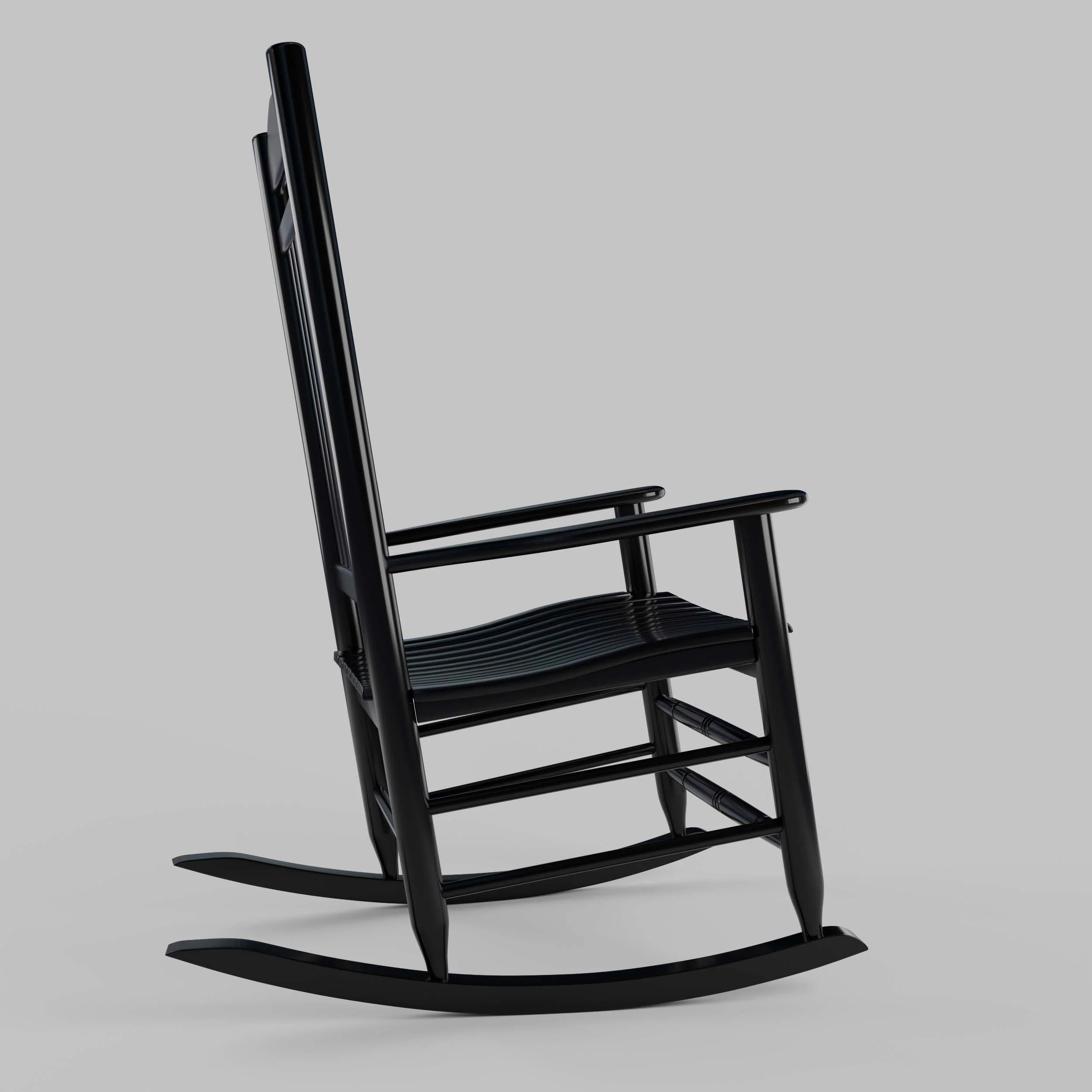 Denver 2 Piece Mahogany Wood Black Porch Rocking Chair - Image 40