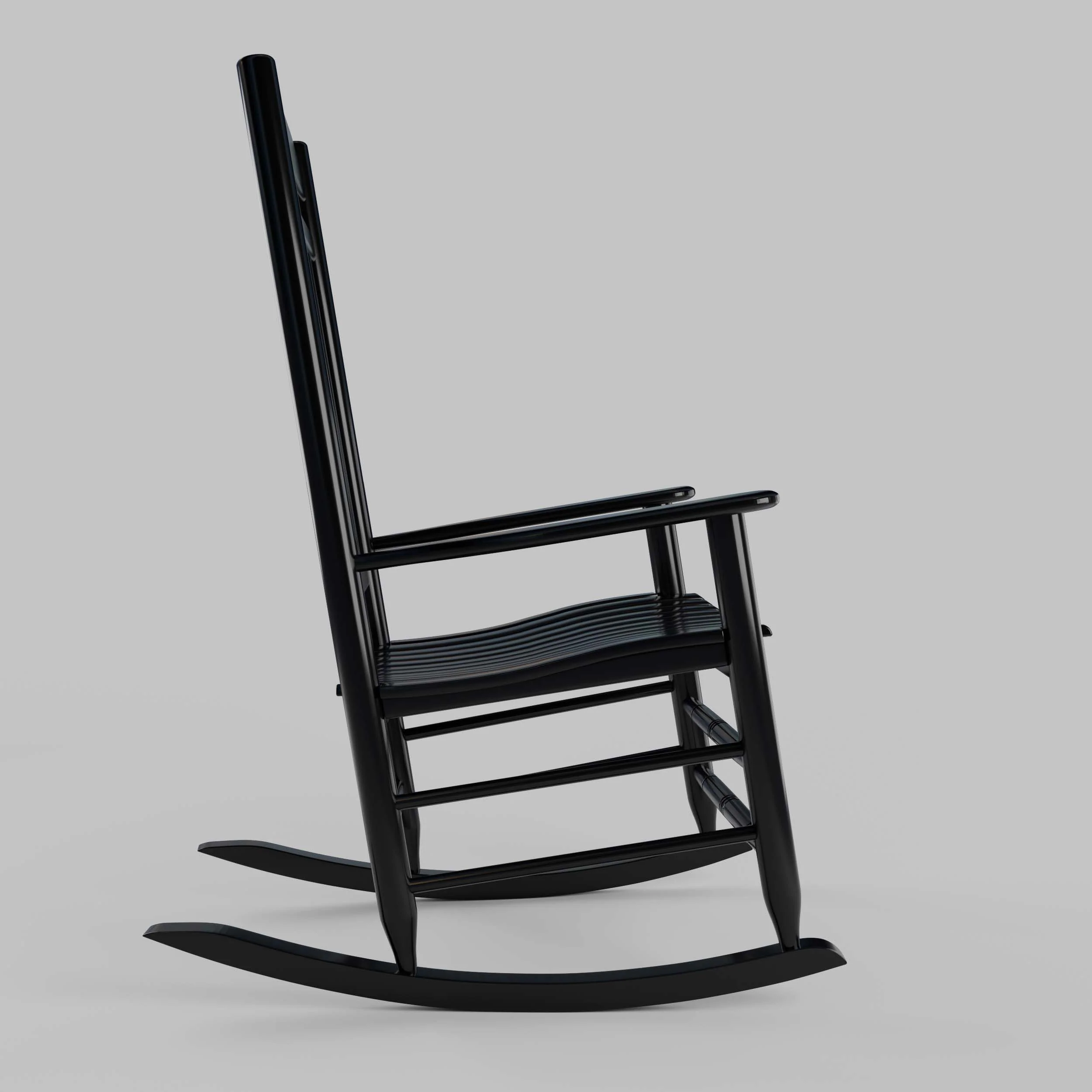 Denver 2 Piece Mahogany Wood Black Porch Rocking Chair - Image 41