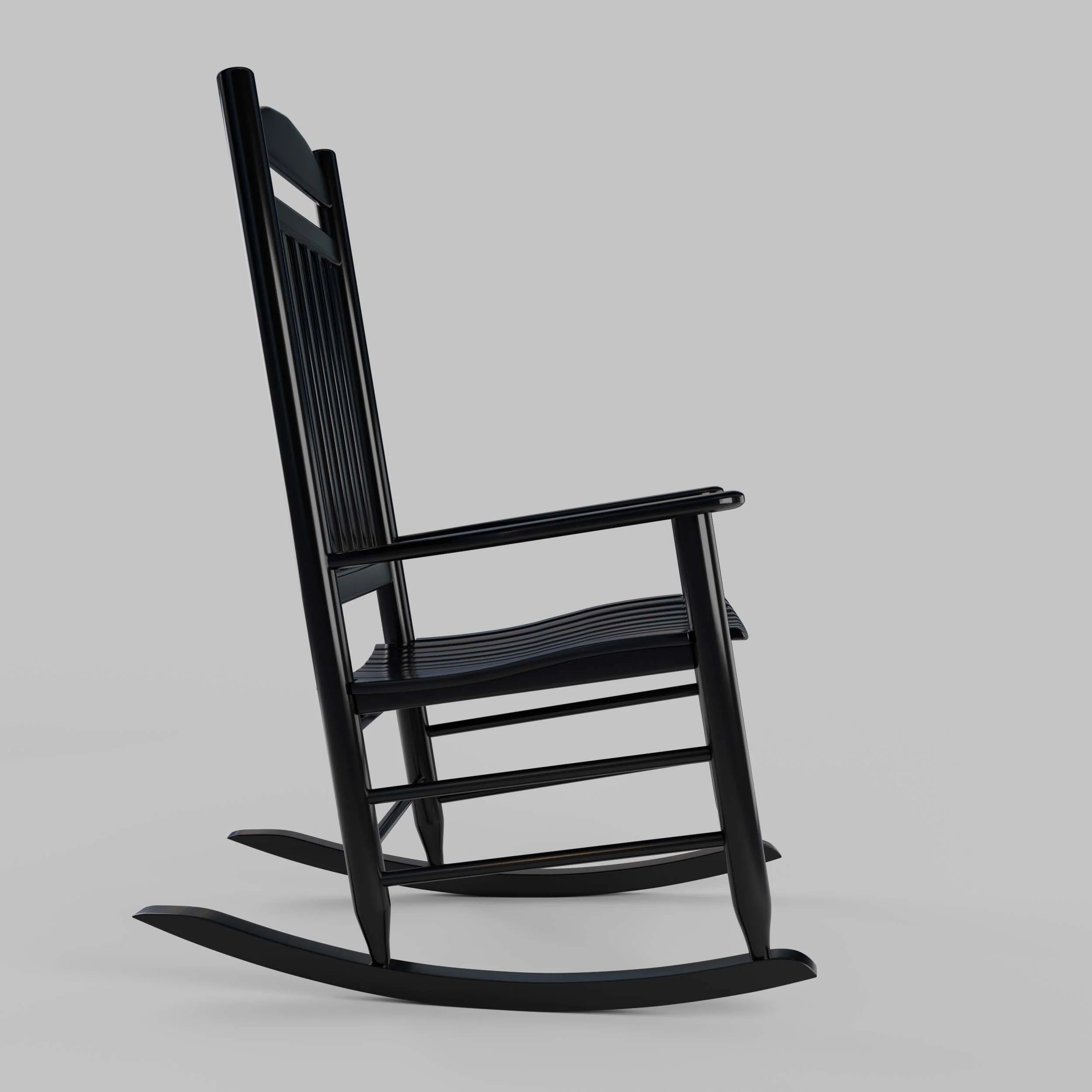 Denver 2 Piece Mahogany Wood Black Porch Rocking Chair - Image 42