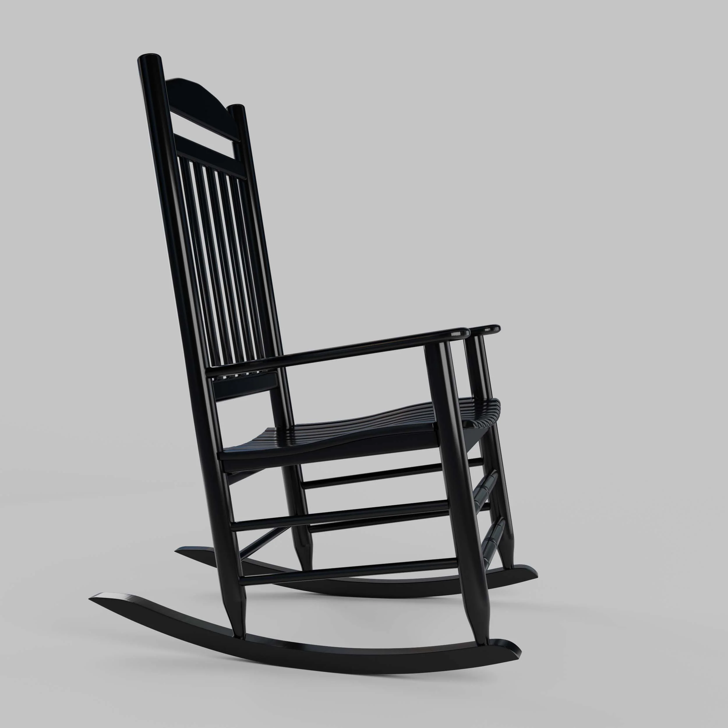 Denver 2 Piece Mahogany Wood Black Porch Rocking Chair - Image 43