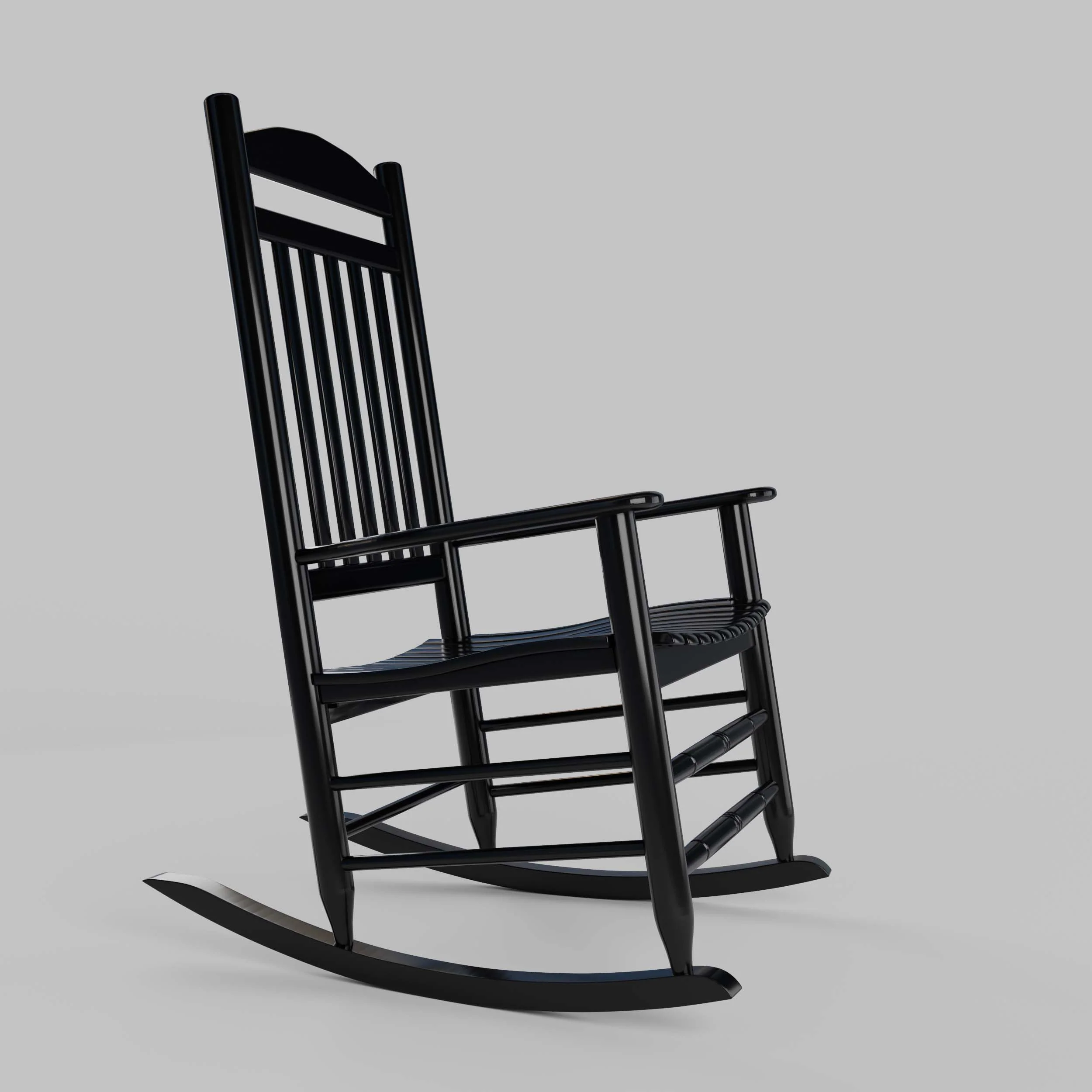 Denver 2 Piece Mahogany Wood Black Porch Rocking Chair - Image 44