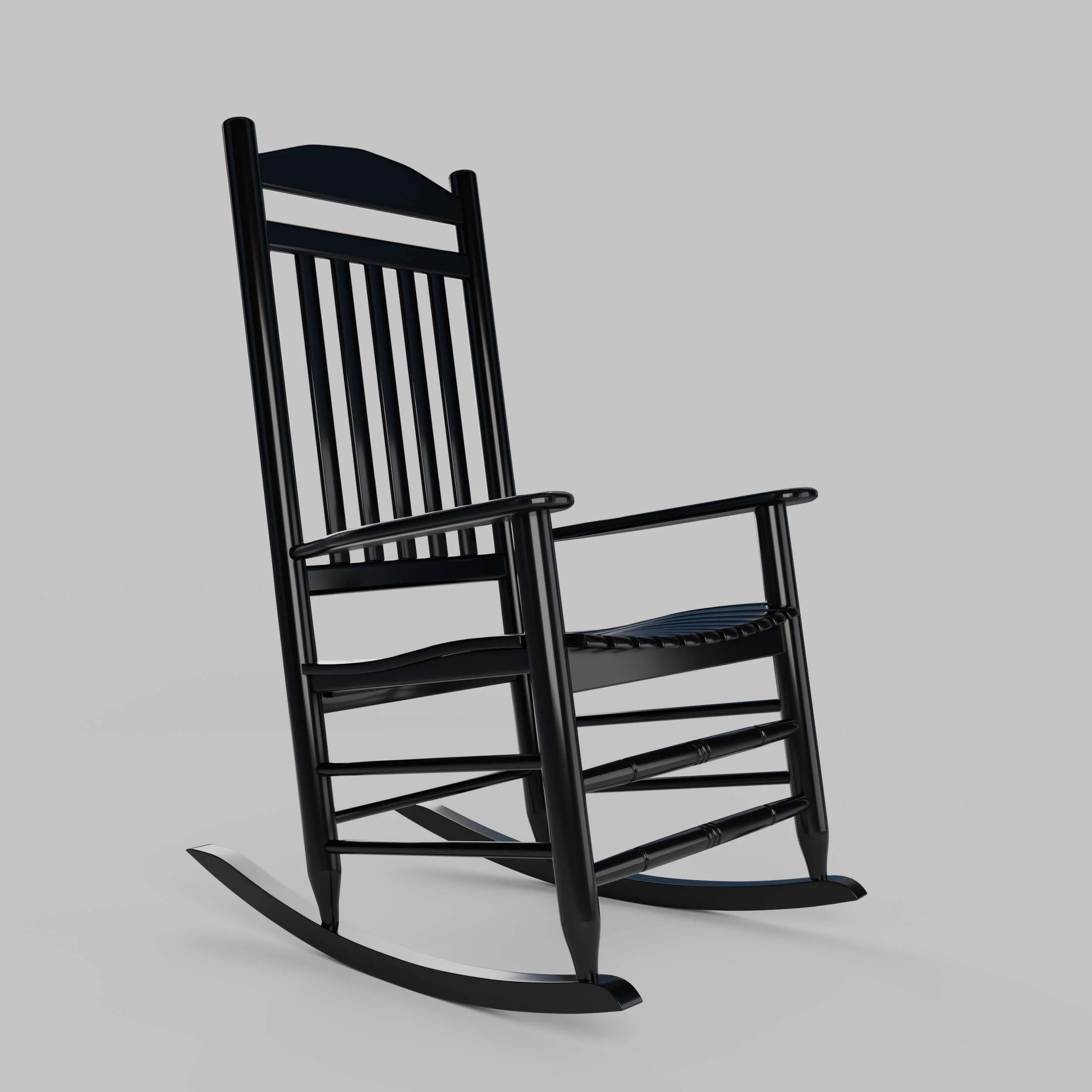 Denver 2 Piece Mahogany Wood Black Porch Rocking Chair - Image 46