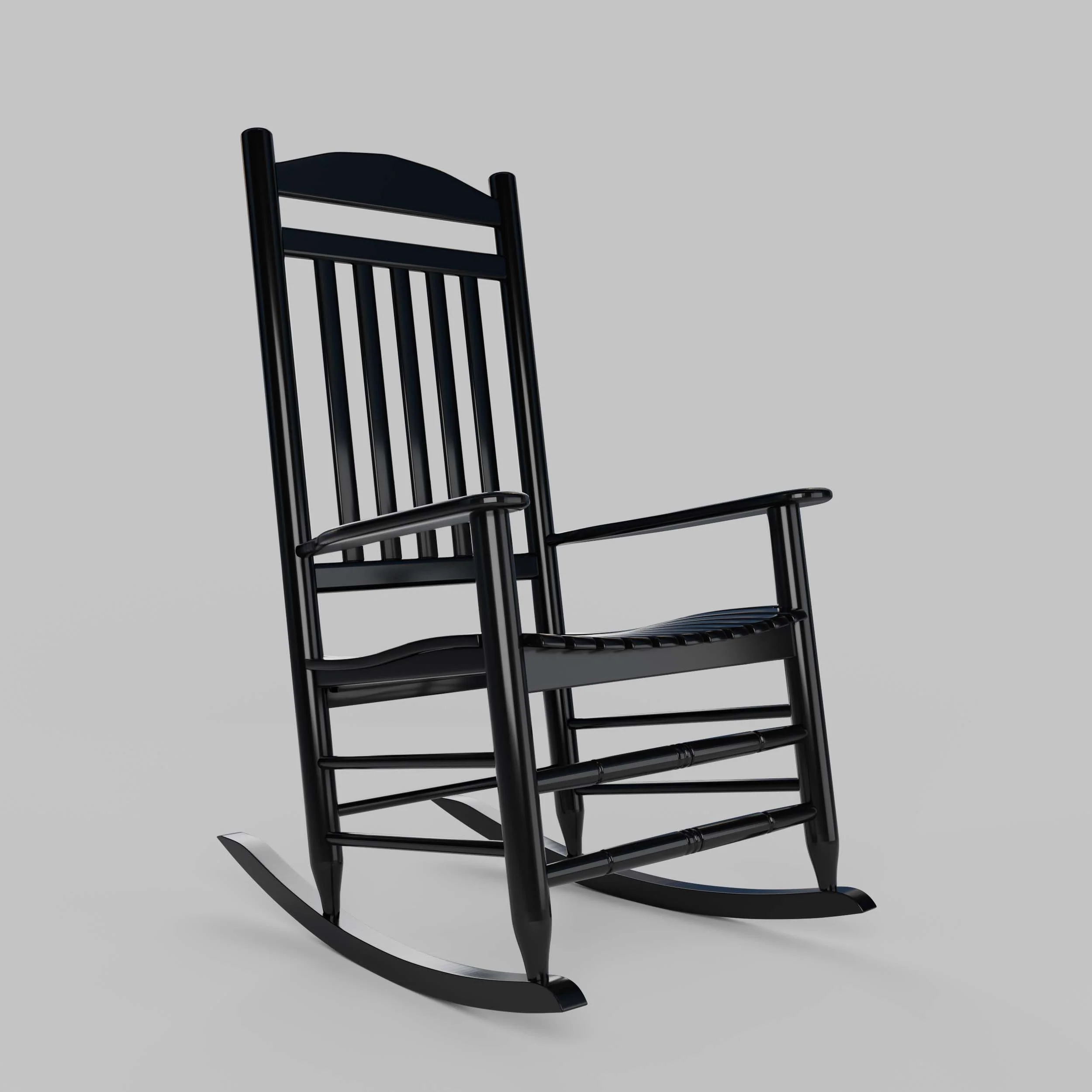 Denver 2 Piece Mahogany Wood Black Porch Rocking Chair - Image 47