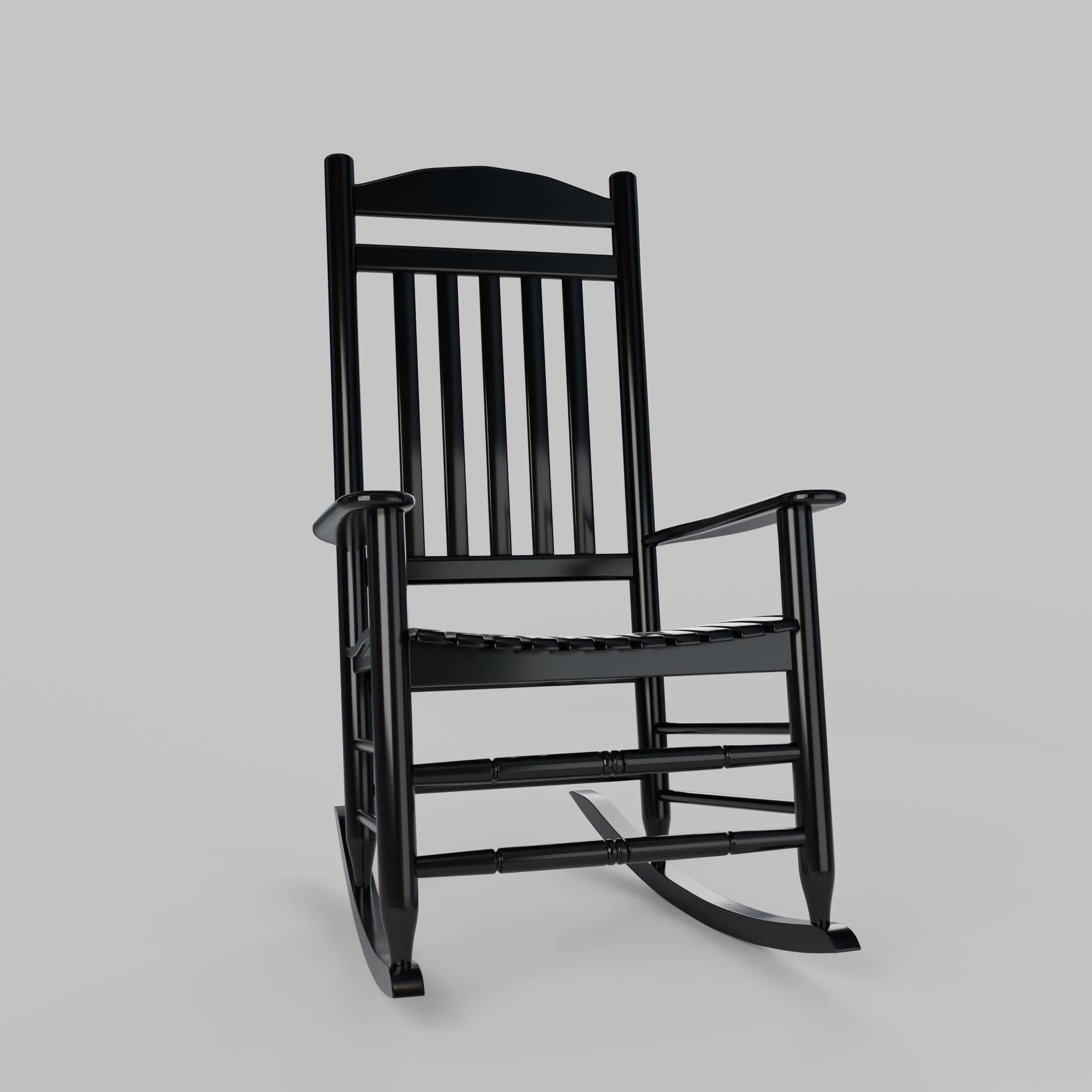 Denver 2 Piece Mahogany Wood Black Porch Rocking Chair - Image 50
