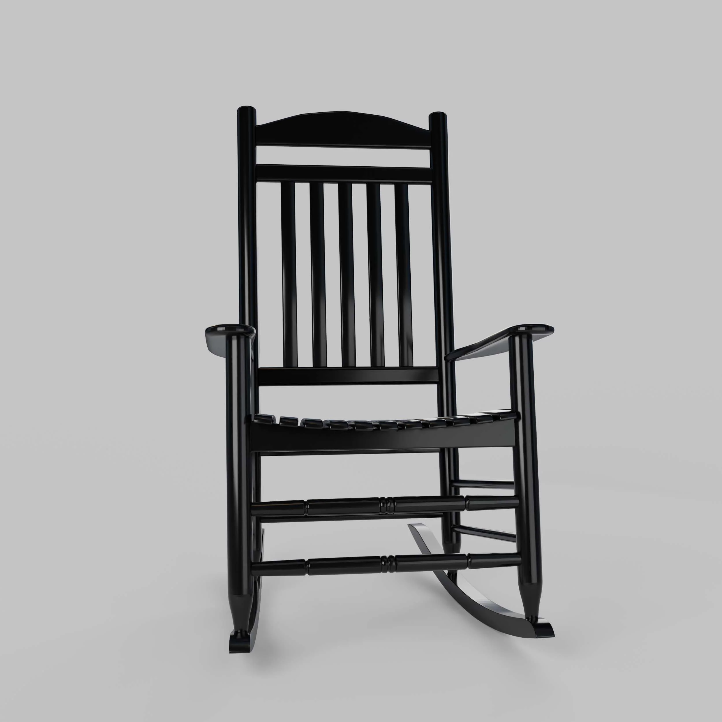 Denver 2 Piece Mahogany Wood Black Porch Rocking Chair - Image 51