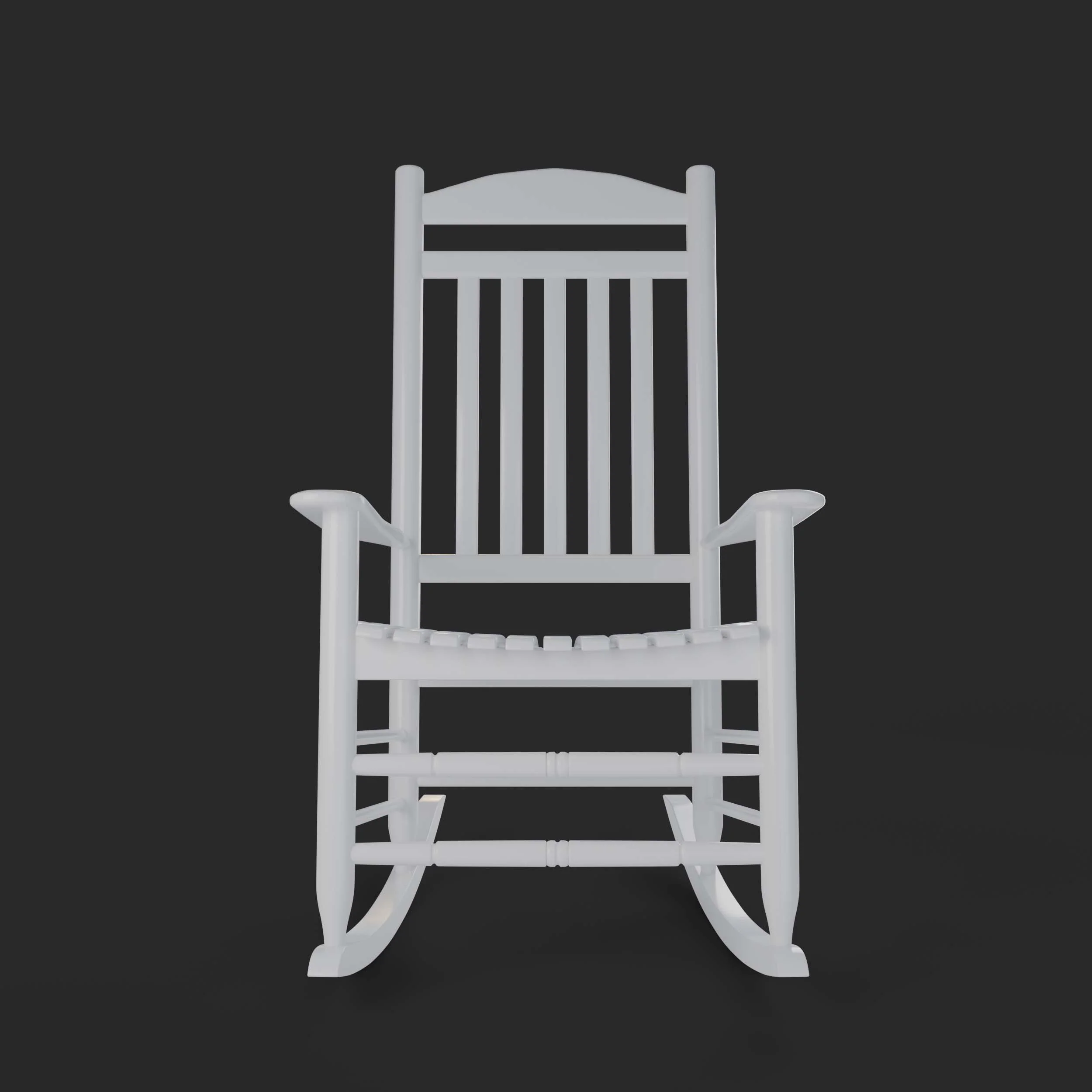 Denver 2 Piece Mahogany Wood White Porch Rocking Chair - Image 14