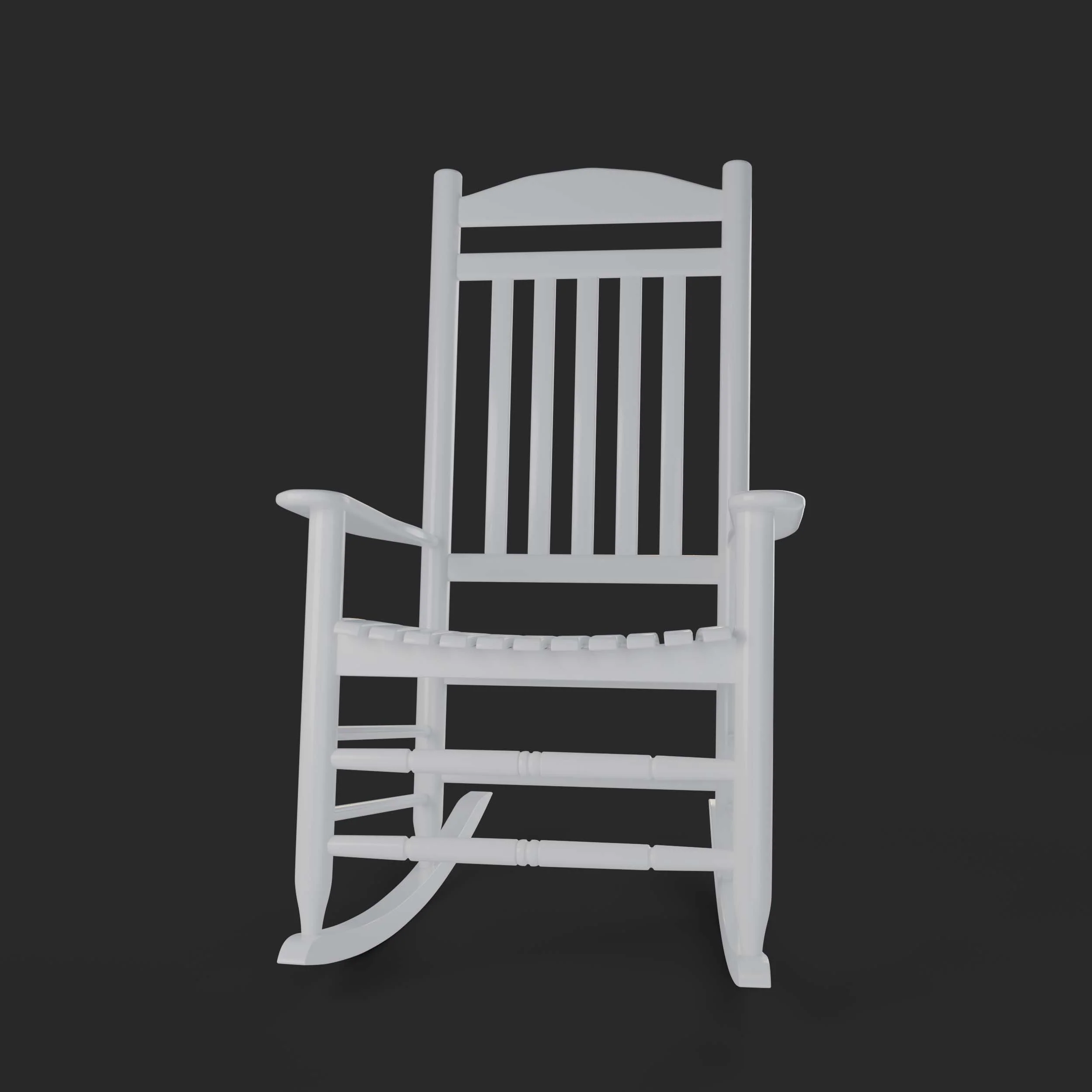 Denver 2 Piece Mahogany Wood White Porch Rocking Chair - Image 15