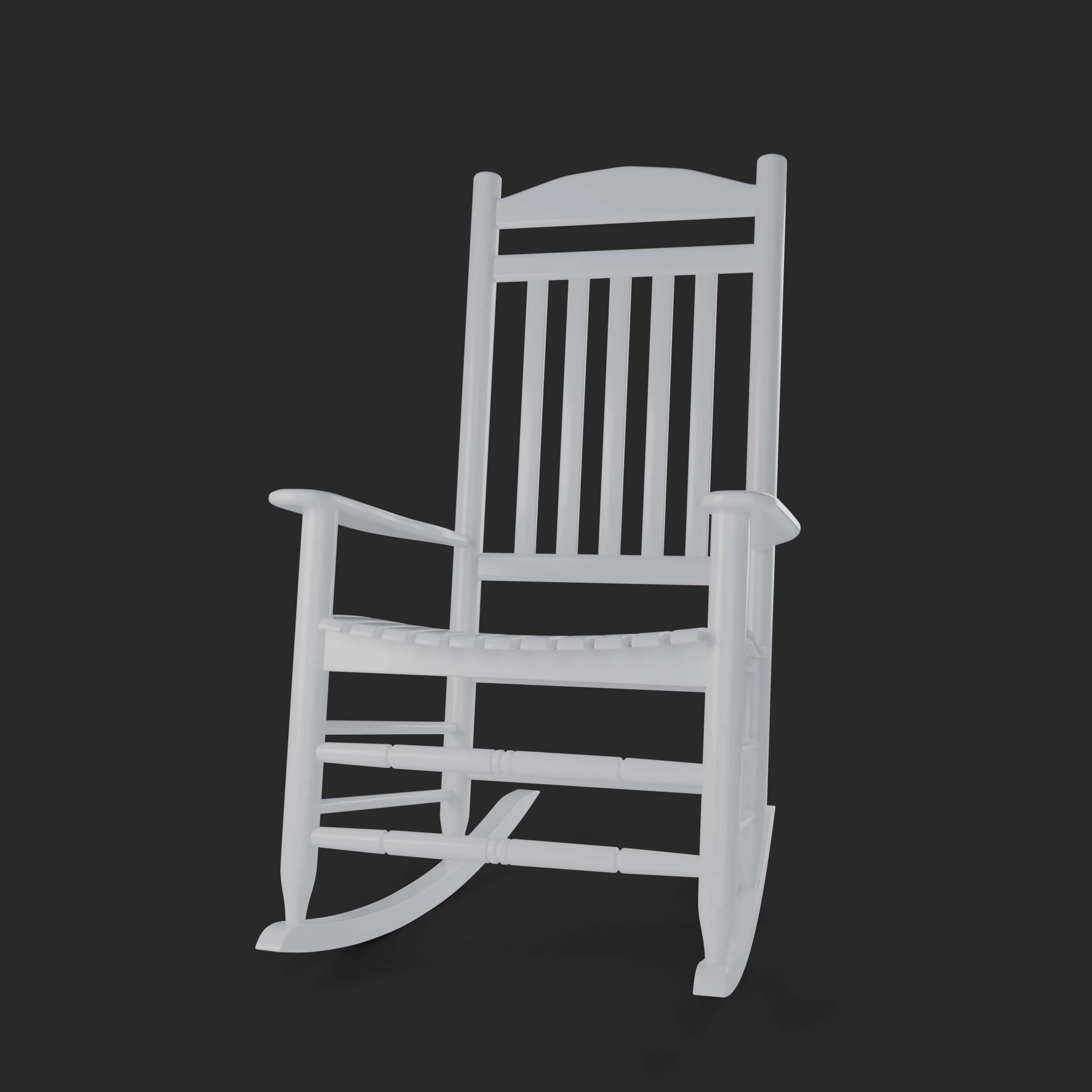 Denver 2 Piece Mahogany Wood White Porch Rocking Chair - Image 16
