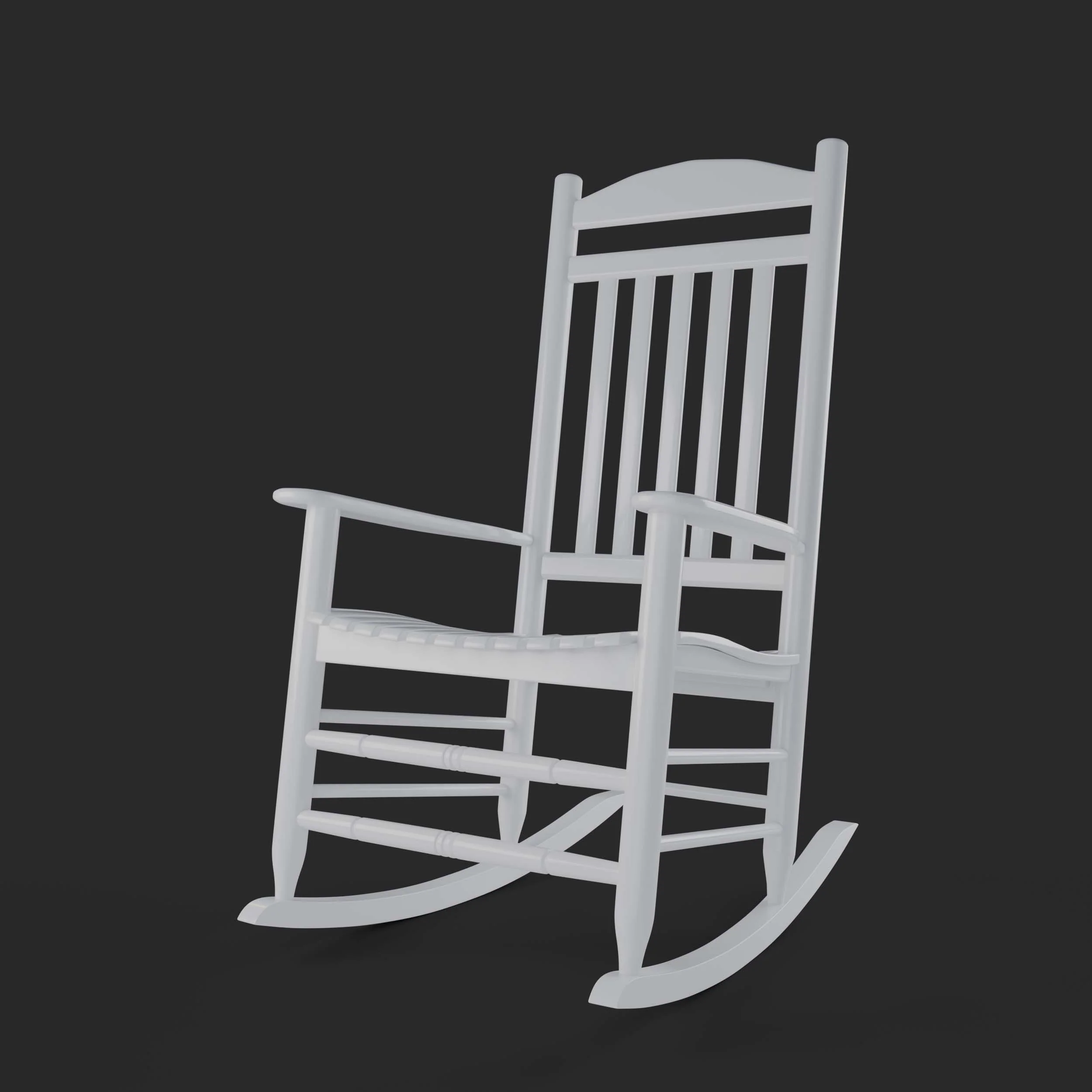 Denver 2 Piece Mahogany Wood White Porch Rocking Chair - Image 18