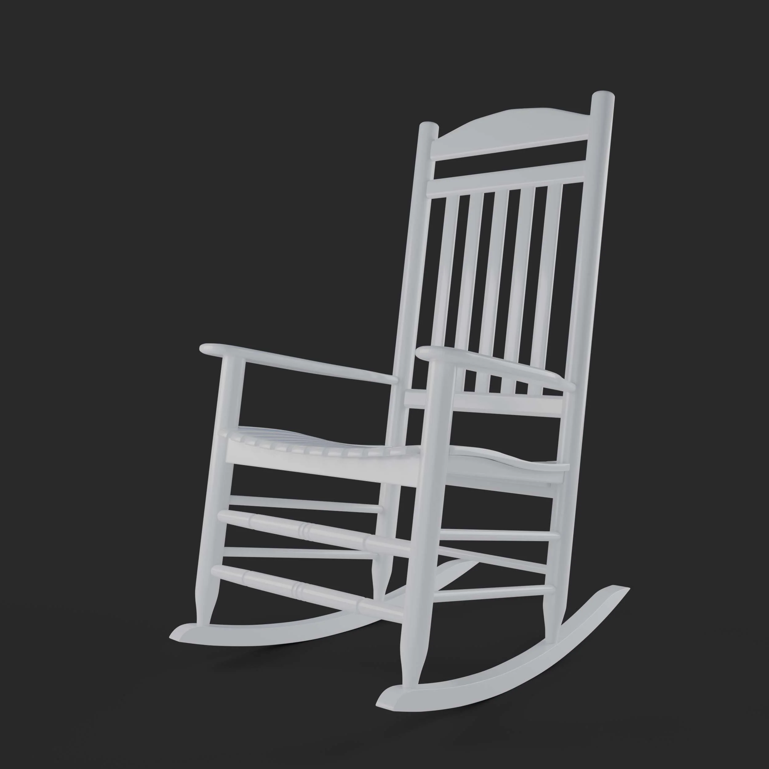 Denver 2 Piece Mahogany Wood White Porch Rocking Chair - Image 19