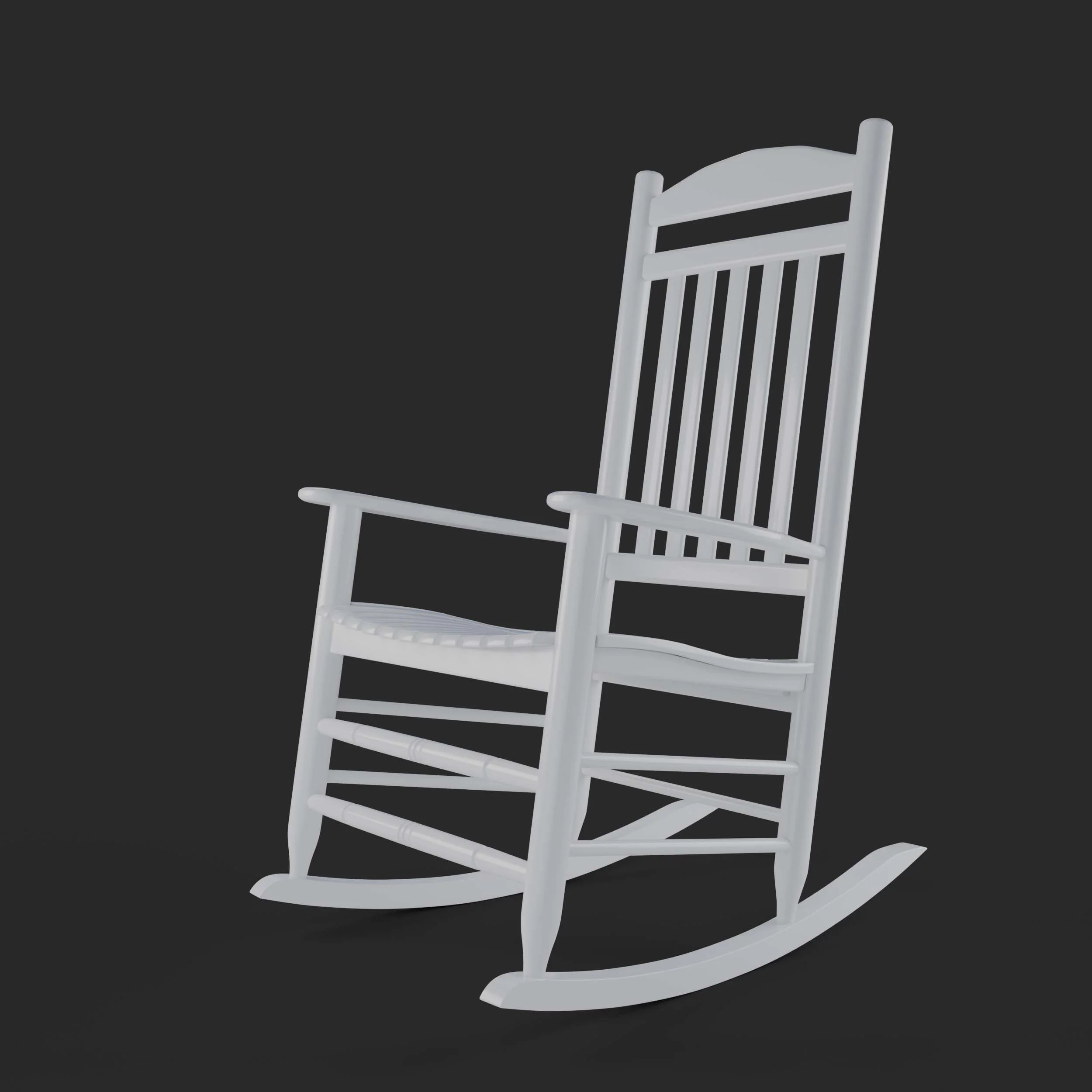 Denver 2 Piece Mahogany Wood White Porch Rocking Chair - Image 20